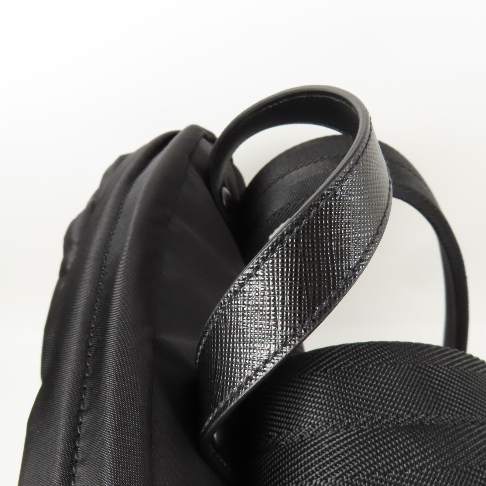 PRADA 尼龍/Saffiano皮革Re-Nylon/Saffiano Backpack銀扣背包