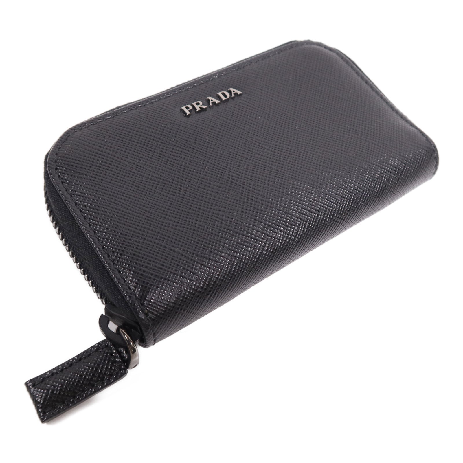 PRADA 牛皮皮革Key Case銀扣鎖匙包