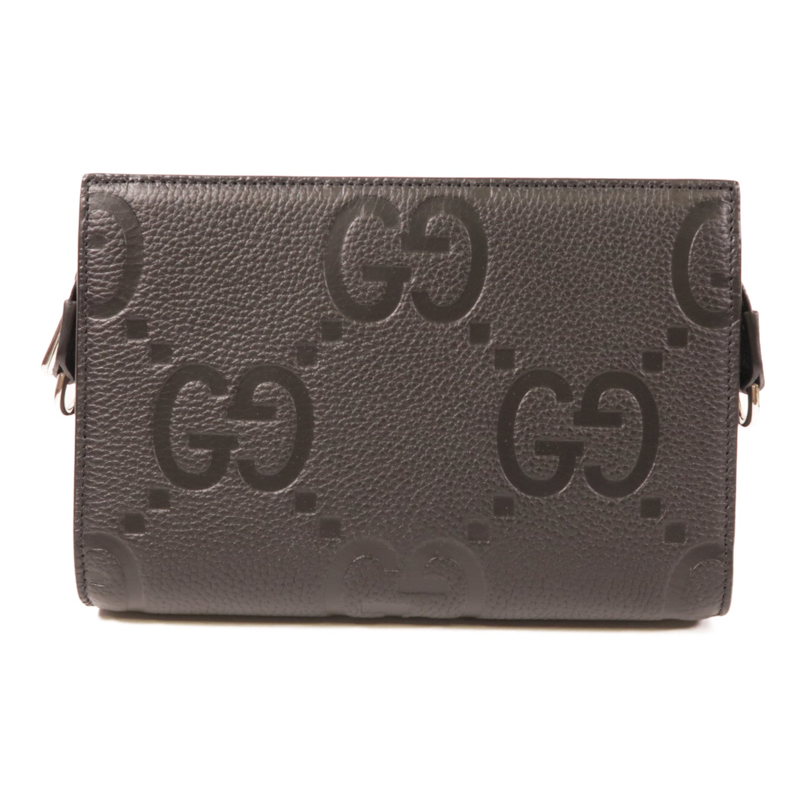 GUCCI 【激減優惠】皮革GG Jumbo Small Bag銀扣肩背袋