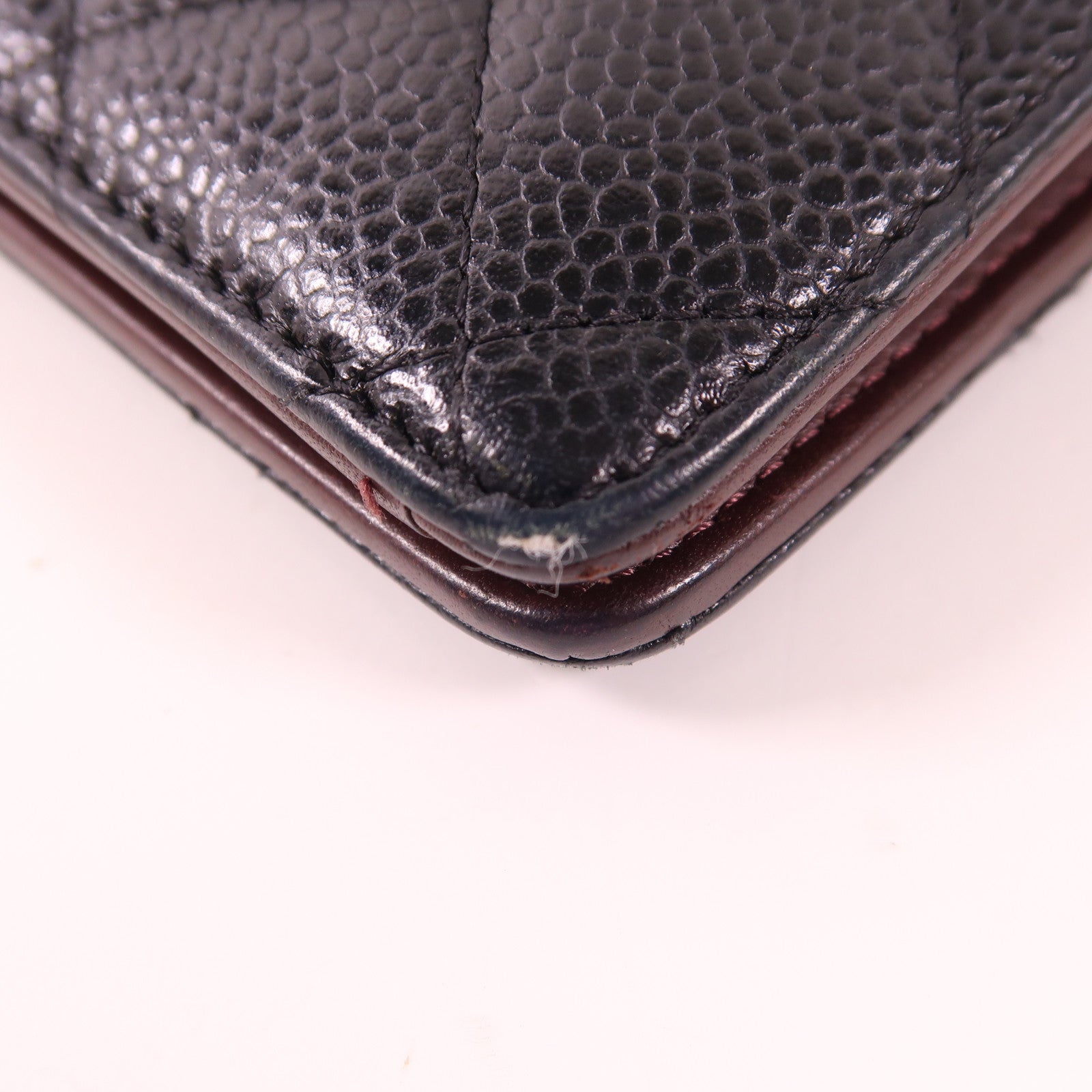 CHANEL 牛皮皮革Long Wallet金扣長錢包