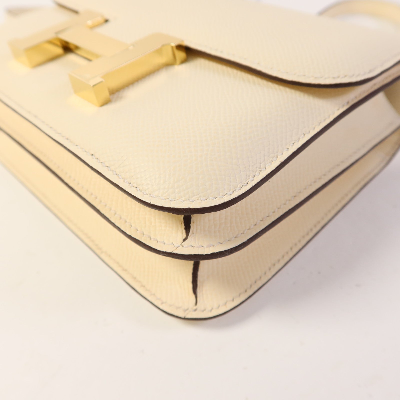 HERMES Epsom皮革Constance Mini金扣肩背袋Nata