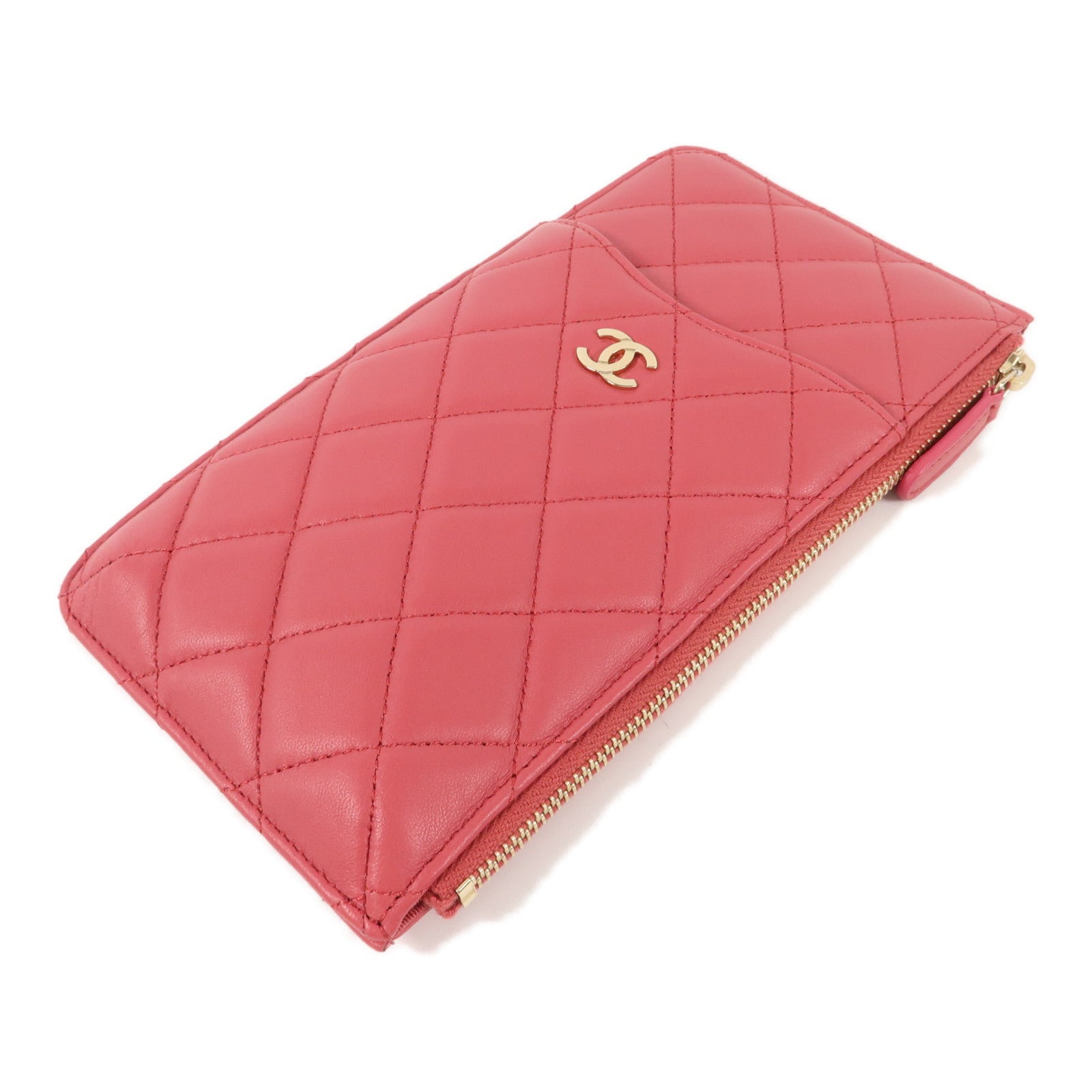 CHANEL 羊皮皮革Classic Phone Pouch With Zipper小袋
