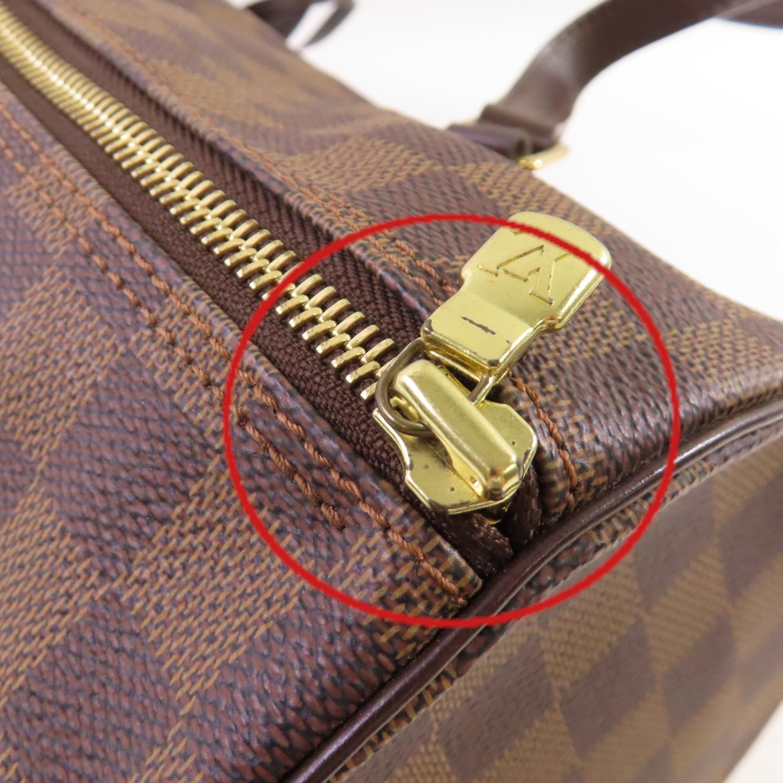 LOUIS VUITTON Damier Azur Papillon GM Shoulder Bag金扣肩背袋啡色