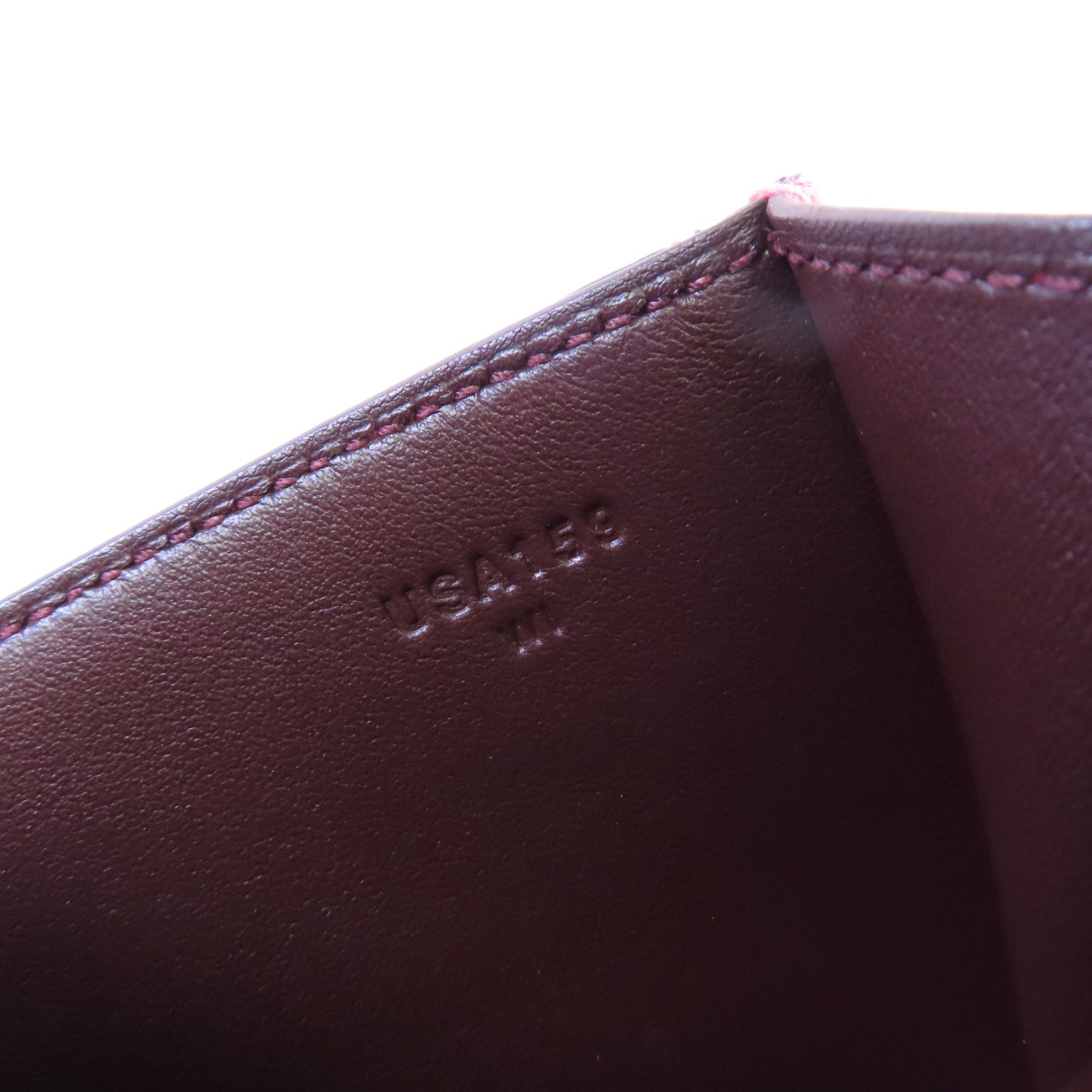 HERMES 【激減優惠】Evercolor皮革Mini Constance Shoulder Bag銀扣肩背袋玫瑰杜鵑粉色/李子色