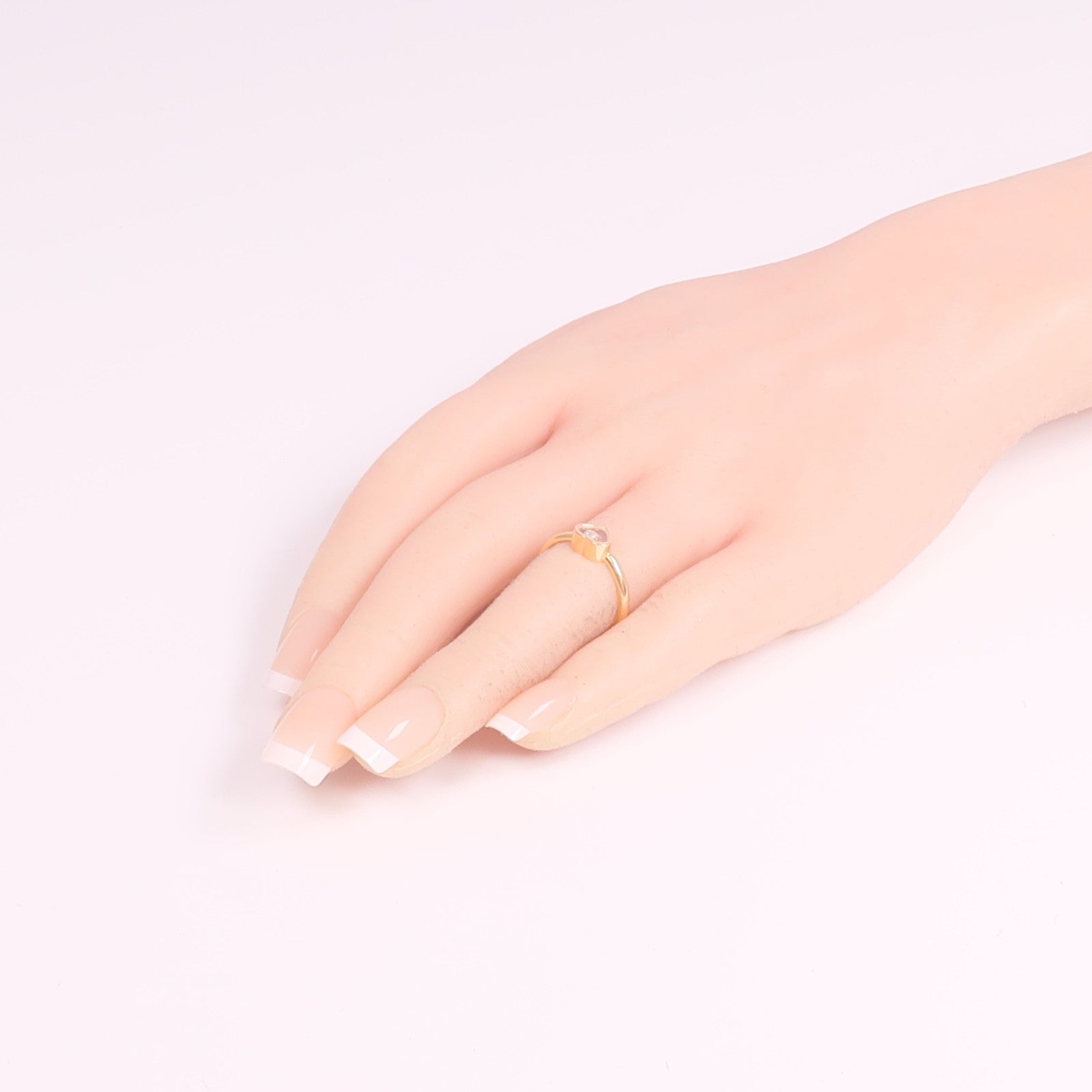 Chopard 18K玫瑰金My Happy Hearts Ring鑽石戒指US#5.75