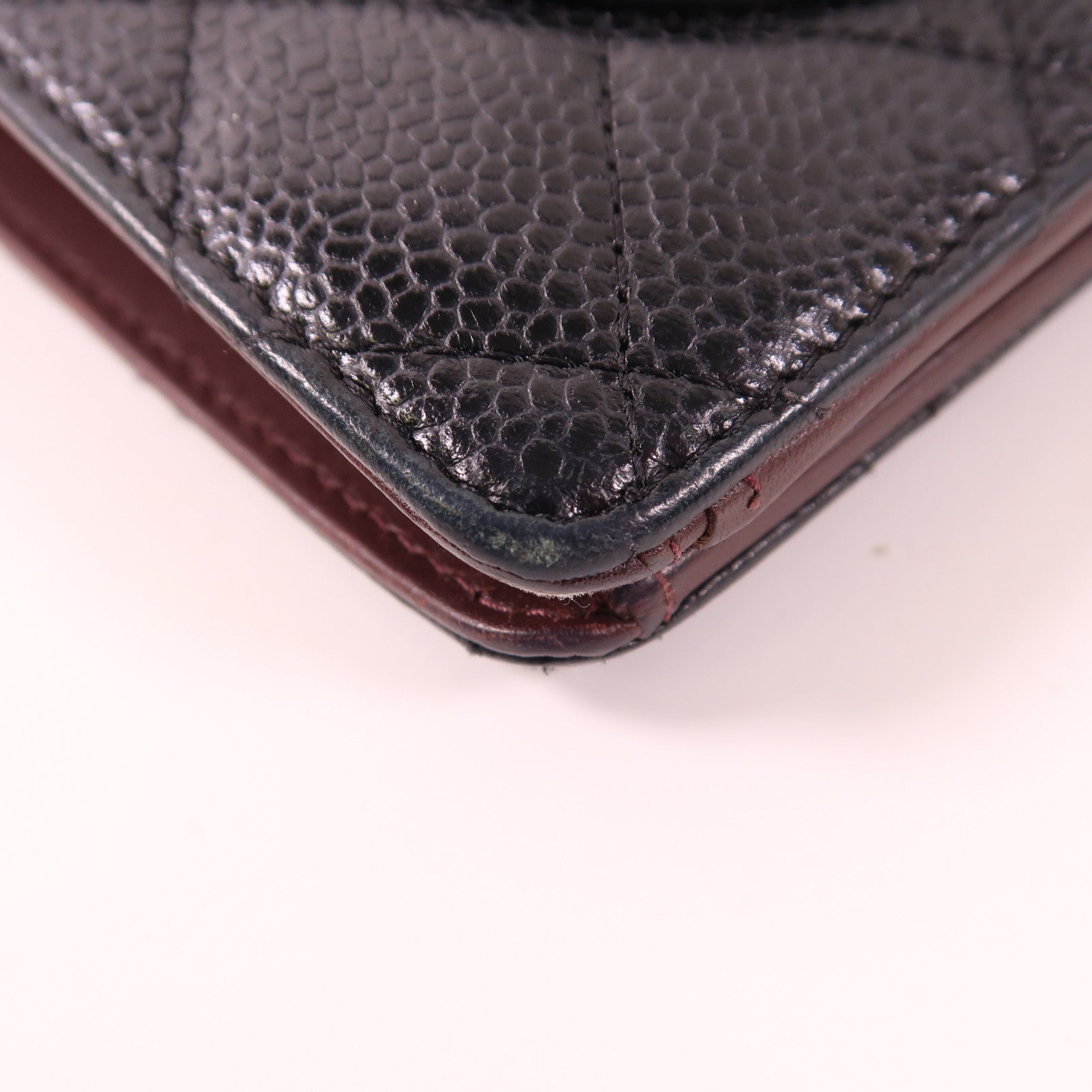 CHANEL 牛皮皮革Long Wallet金扣長錢包