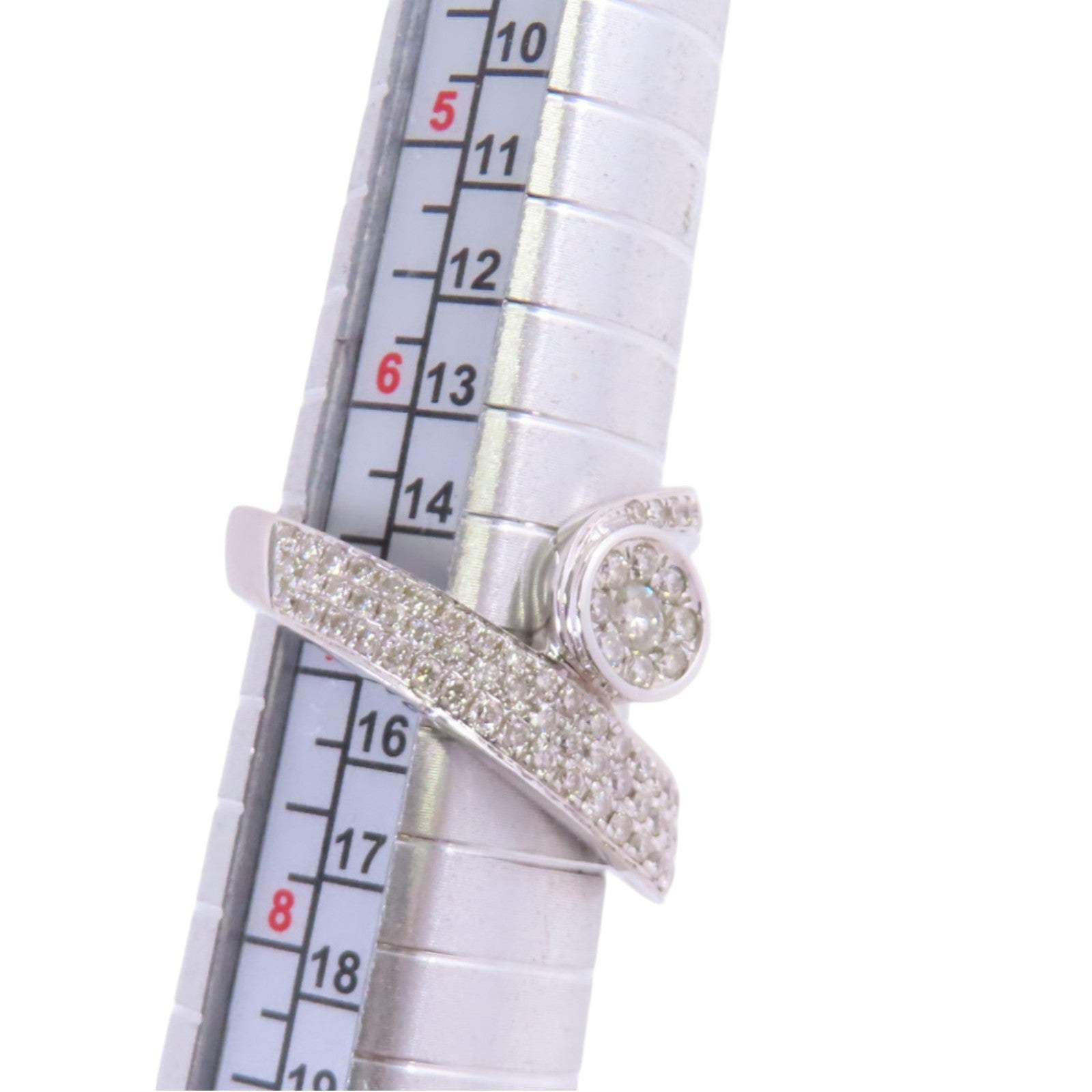 JEWELRY 18K白金/鑽石Diamond Ring戒指US#6.75