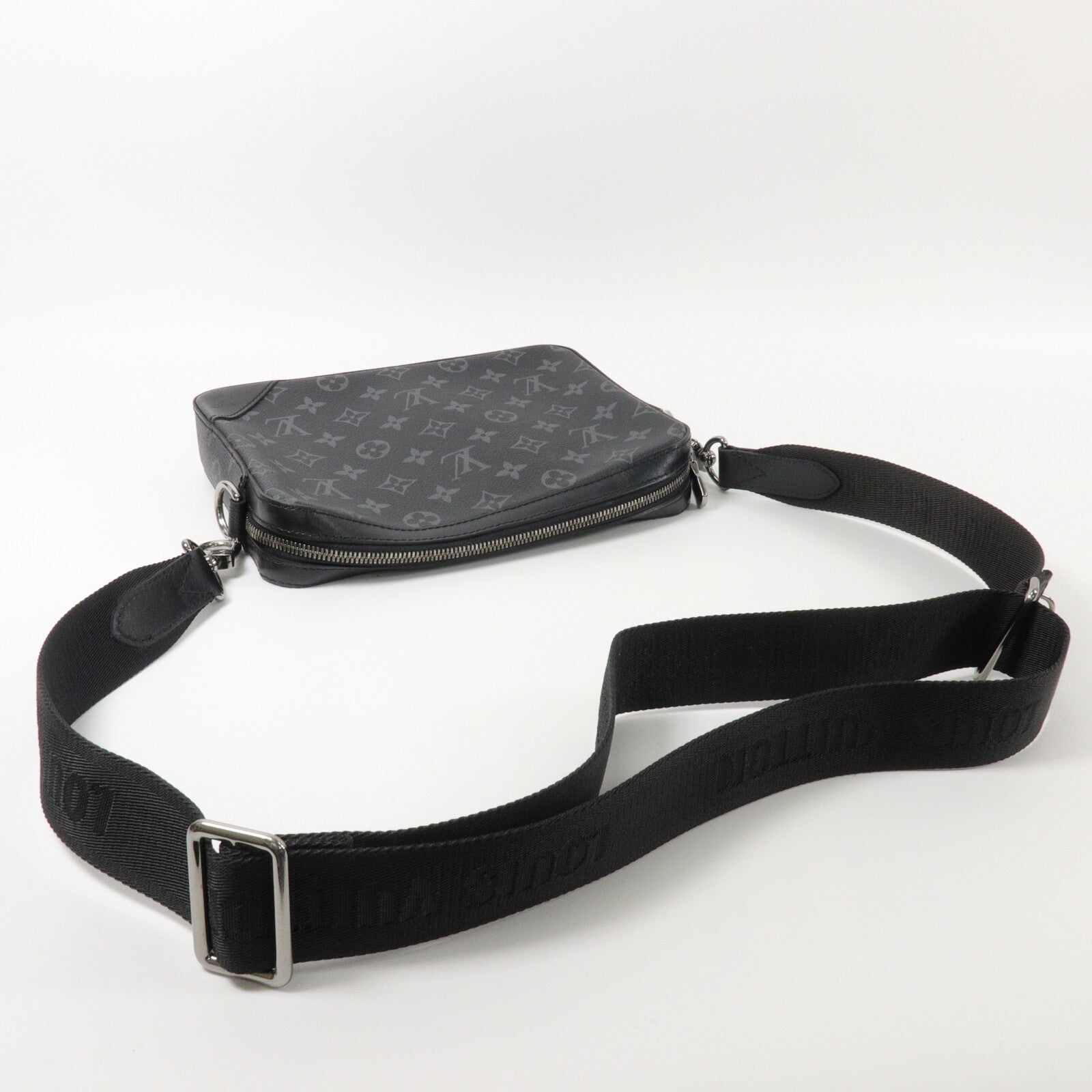 LOUIS VUITTON Monogram Eclipse Reverse Trio Messenger肩背袋
