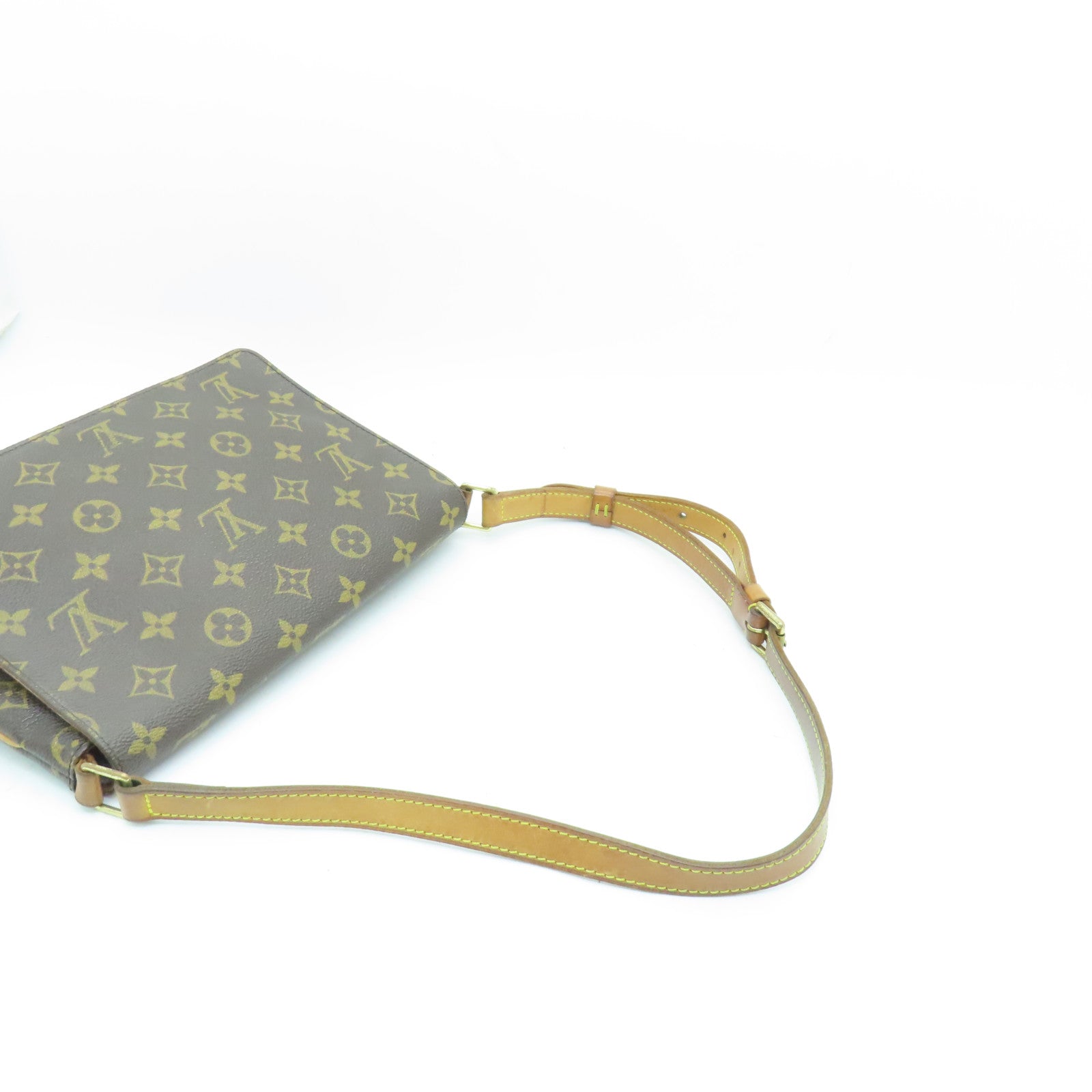 LOUIS VUITTON 【激減優惠】Monogram Musette Tango金扣肩背袋棕色