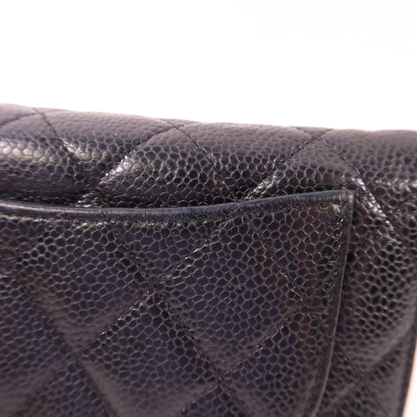 CHANEL 牛皮皮革Long Wallet金扣長錢包