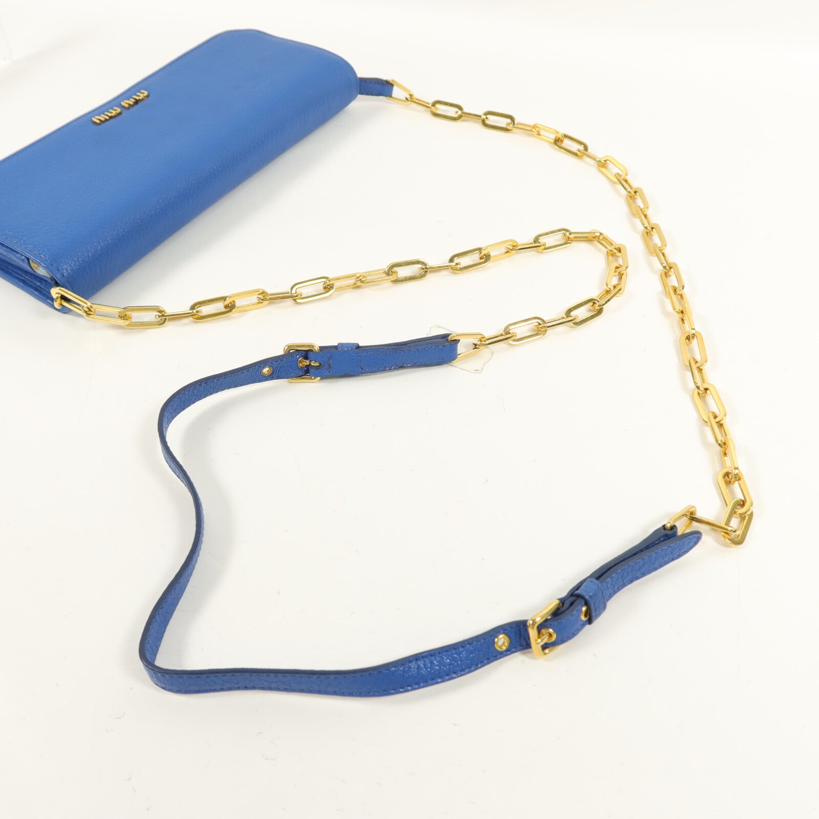 Miu Miu 羊皮皮革Small Item鏈帶肩背袋