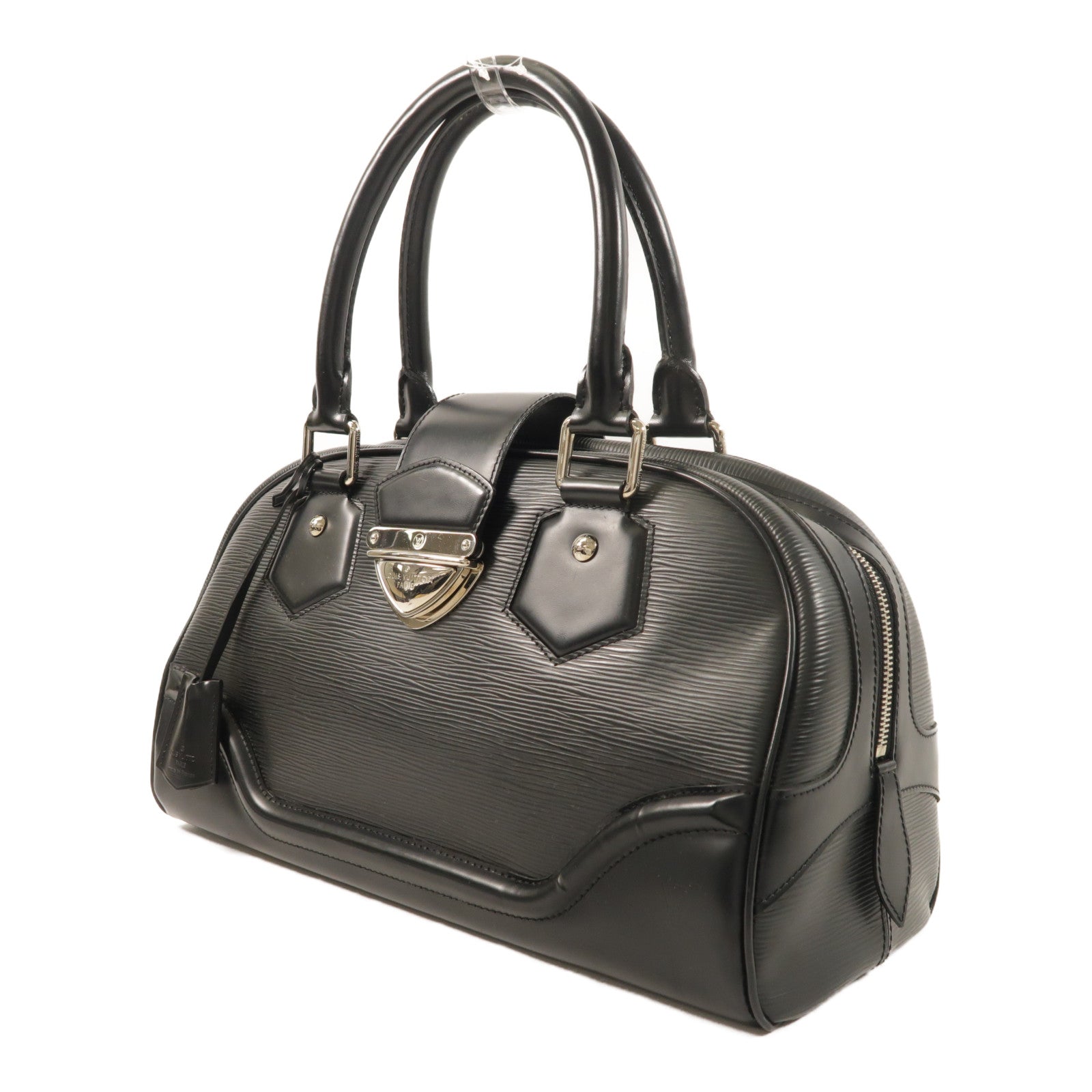 LOUIS VUITTON Epi Bowling Montaigne GM銀扣手挽袋