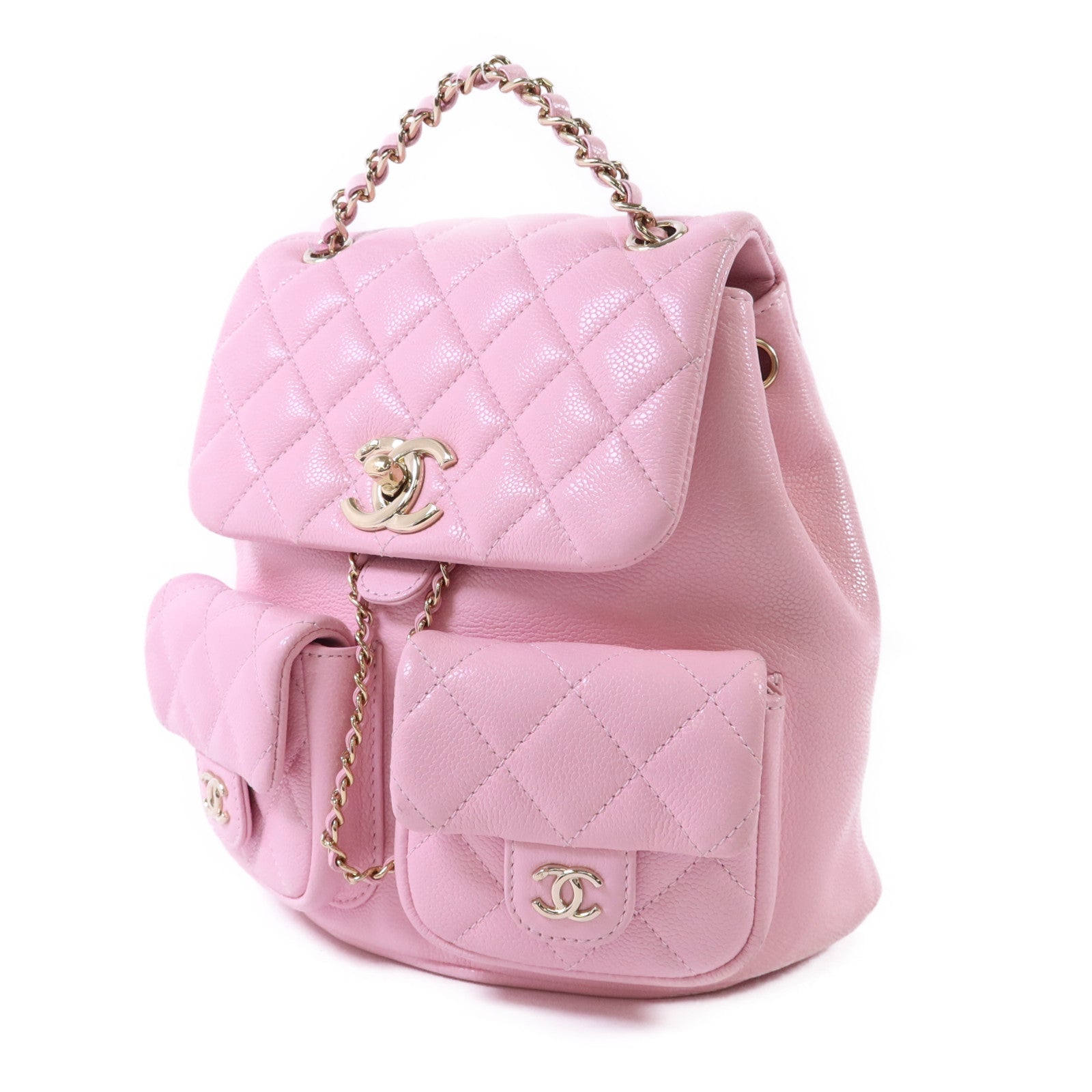 CHANEL 牛皮皮革Duma Backpack金扣背包
