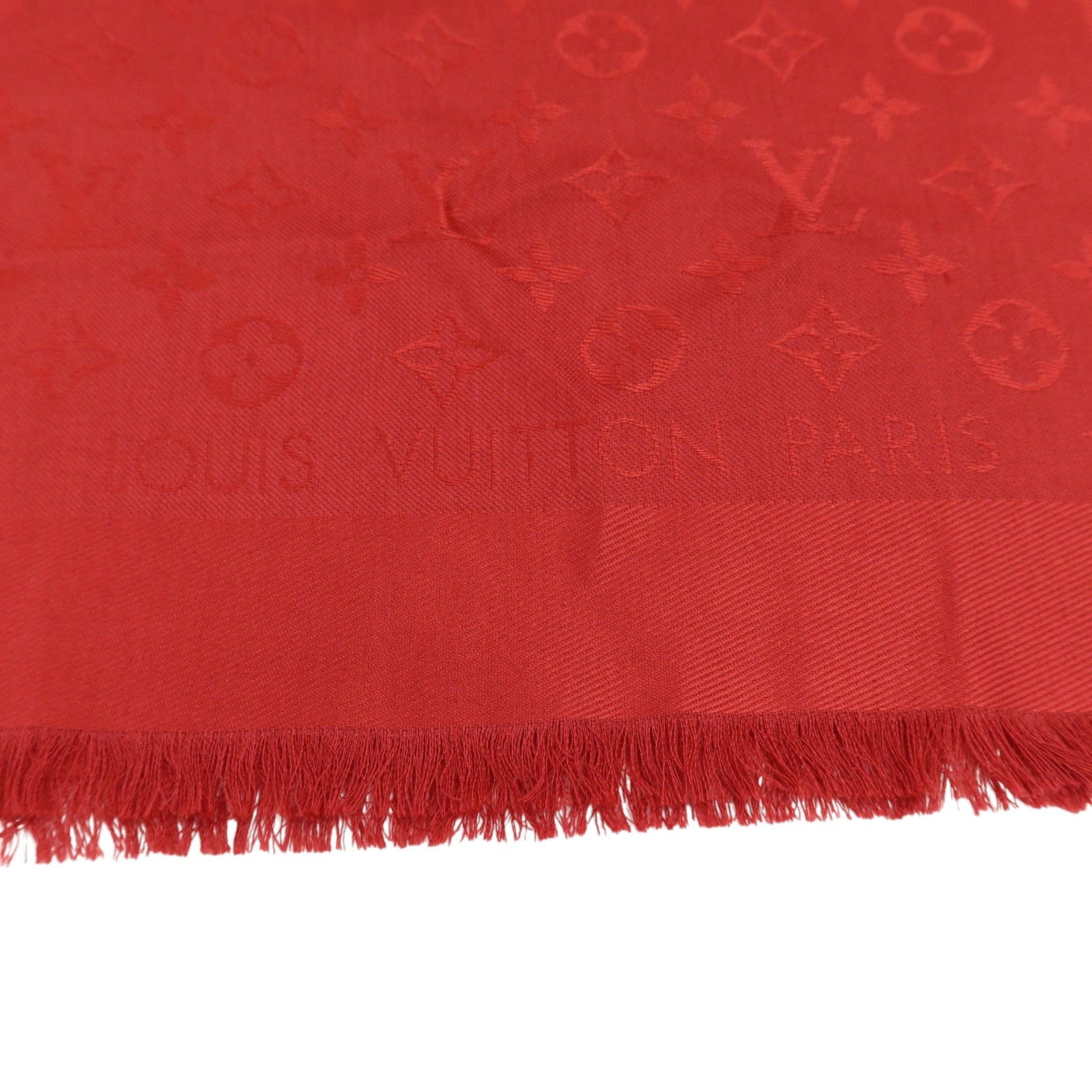 LOUIS VUITTON 羊毛/絲質Monogram Classic Shawl絲巾