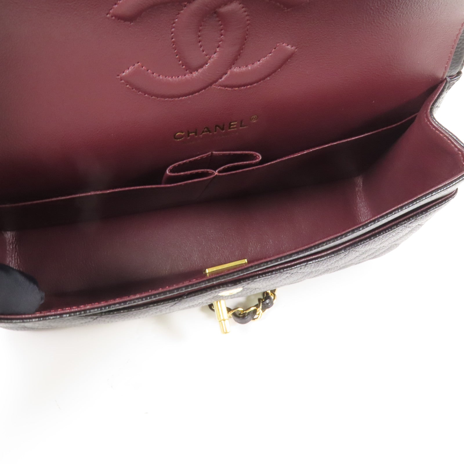 CHANEL 牛皮皮革Classic 25金扣鏈帶肩背袋