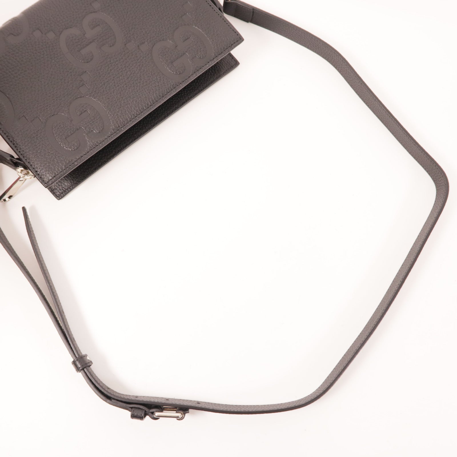 GUCCI GG SHW GG Jumbo Small Bag Shoulder Bag 795240 AABY0 Leather Black