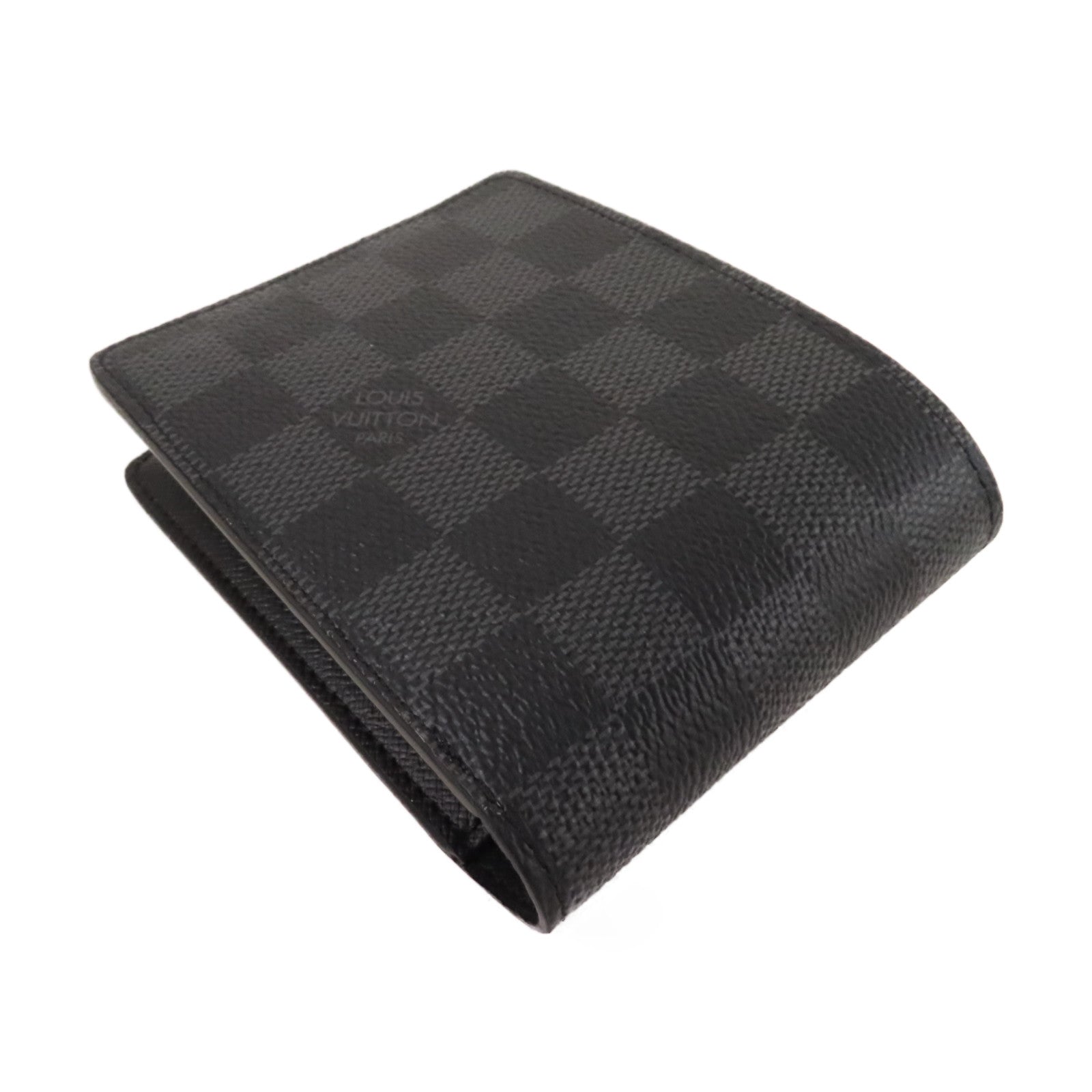 LOUIS VUITTON Damier Graphite Slender Wallet折疊錢包黑色