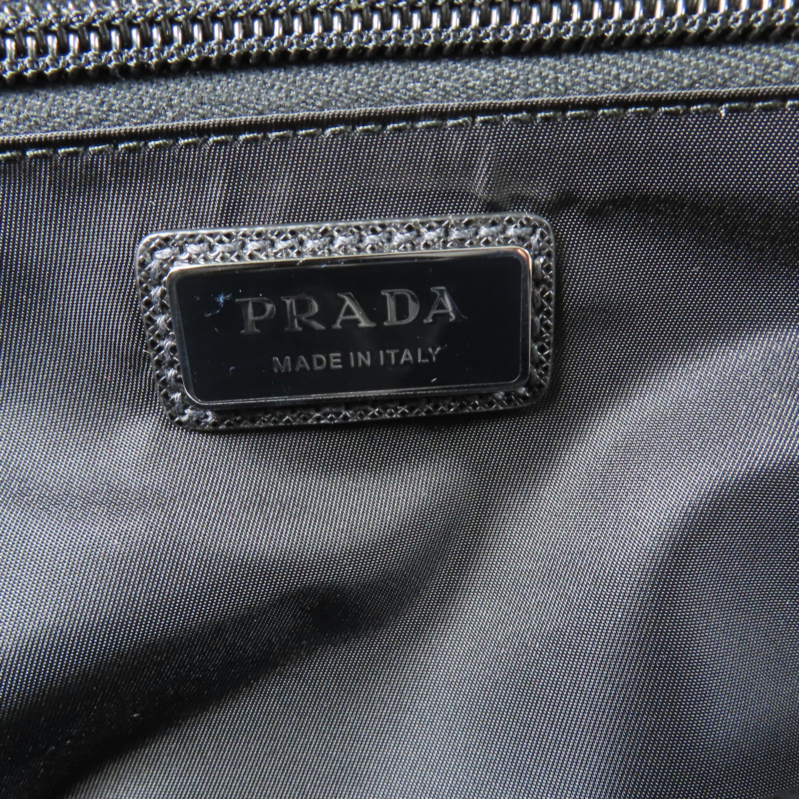 PRADA 尼龍/Saffiano皮革Re-Nylon/Saffiano Backpack銀扣背包