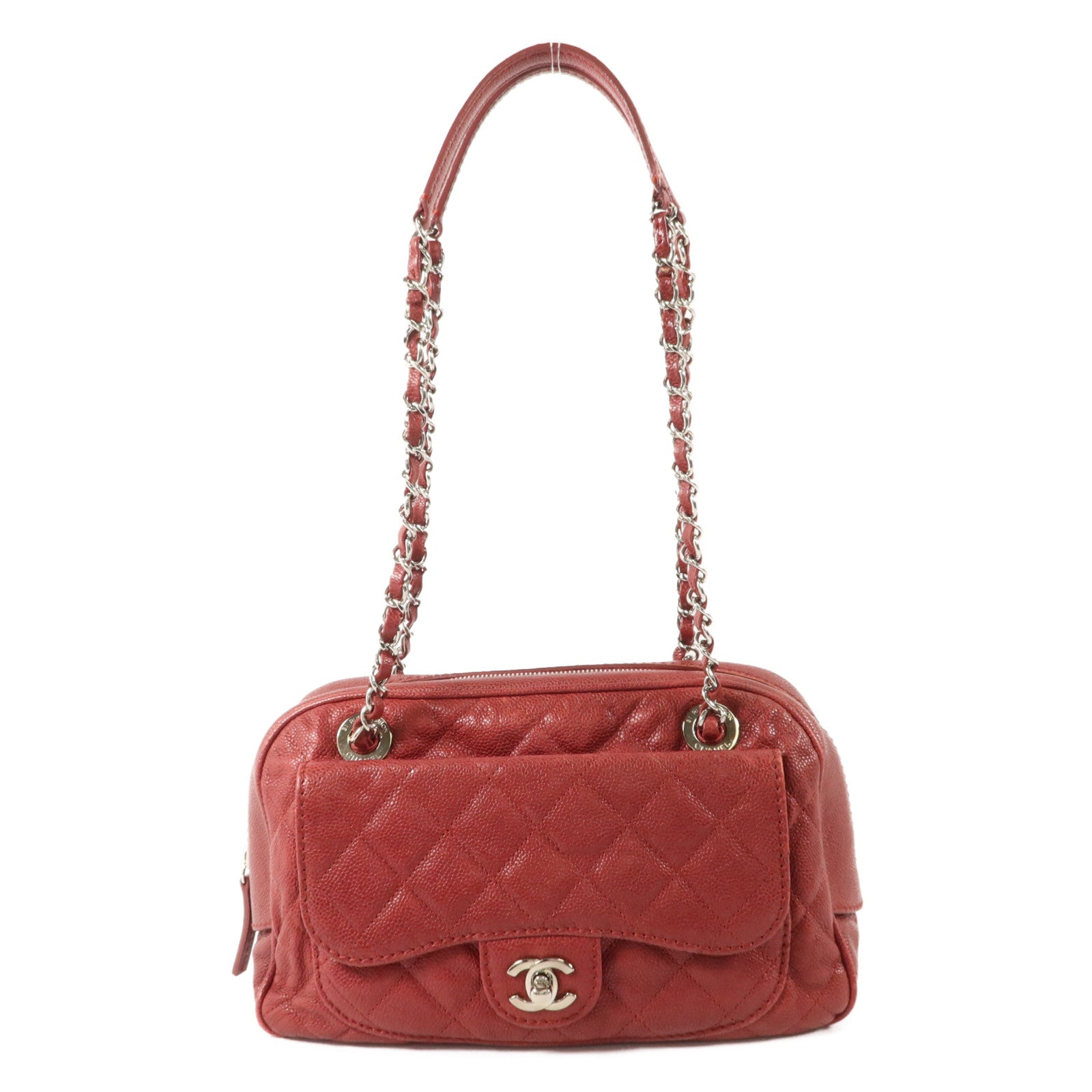CHANEL 牛皮皮革Shoulder Bag鏈帶肩背袋