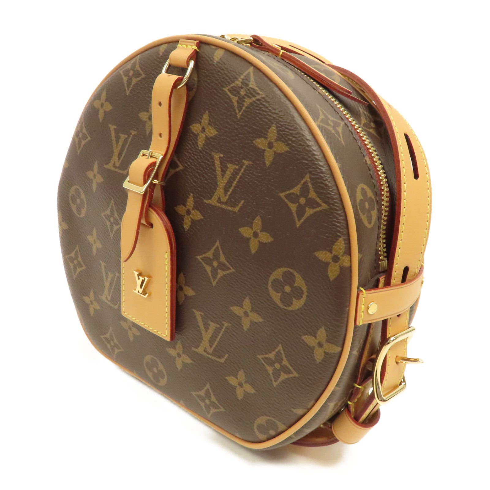 LOUIS VUITTON Monogram Boite Chapeau Souple MM金扣肩背袋啡色