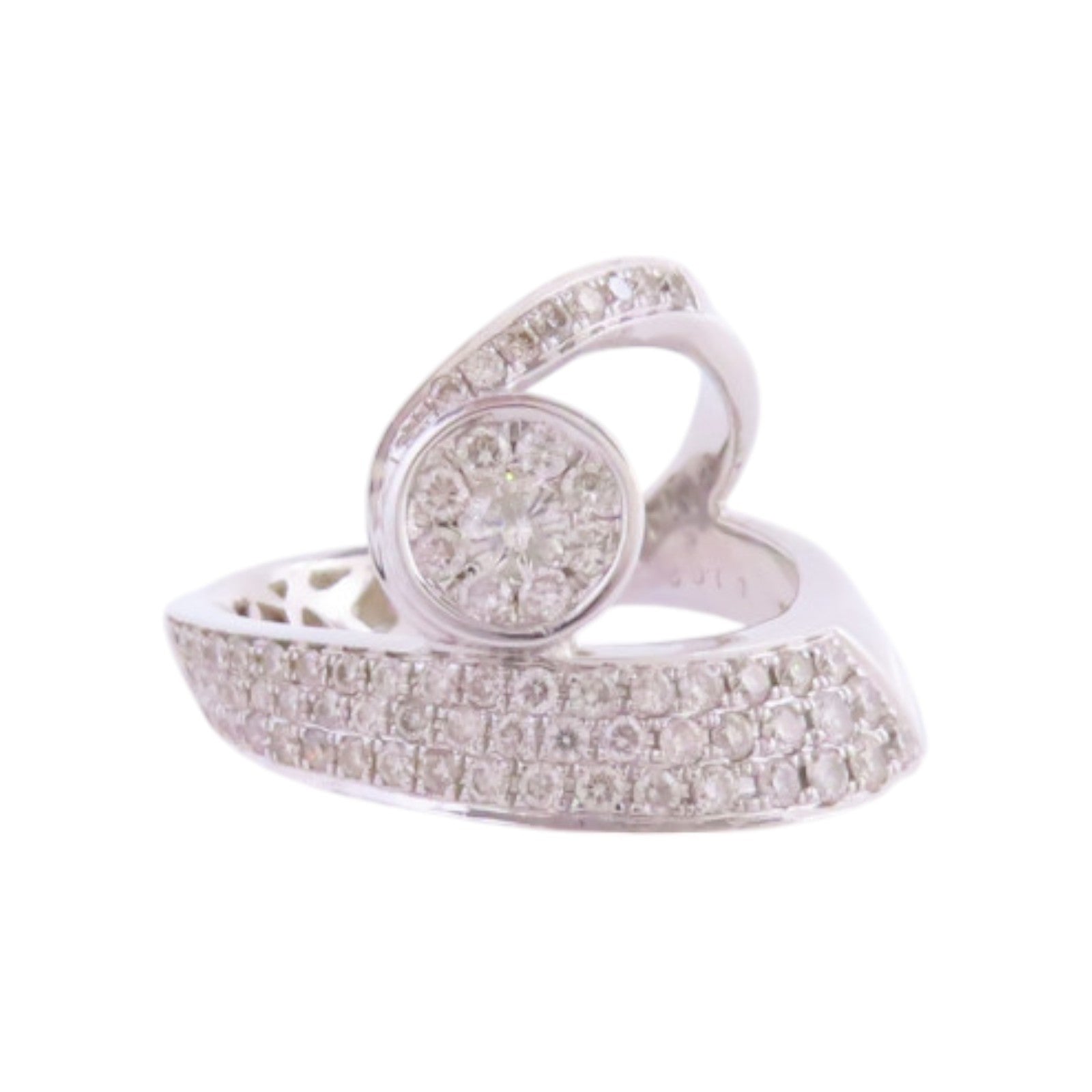 JEWELRY 18K白金/鑽石Diamond Ring戒指US#6.75