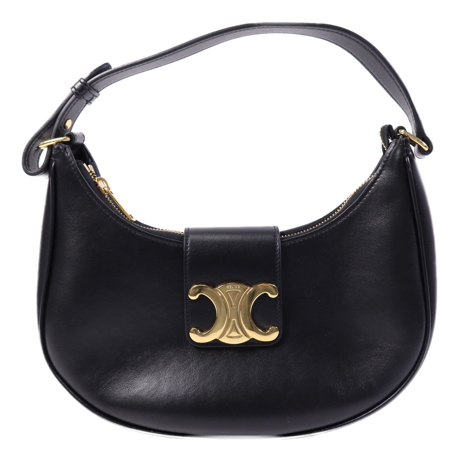 CELINE 牛皮皮革Ava Medium金扣肩背袋