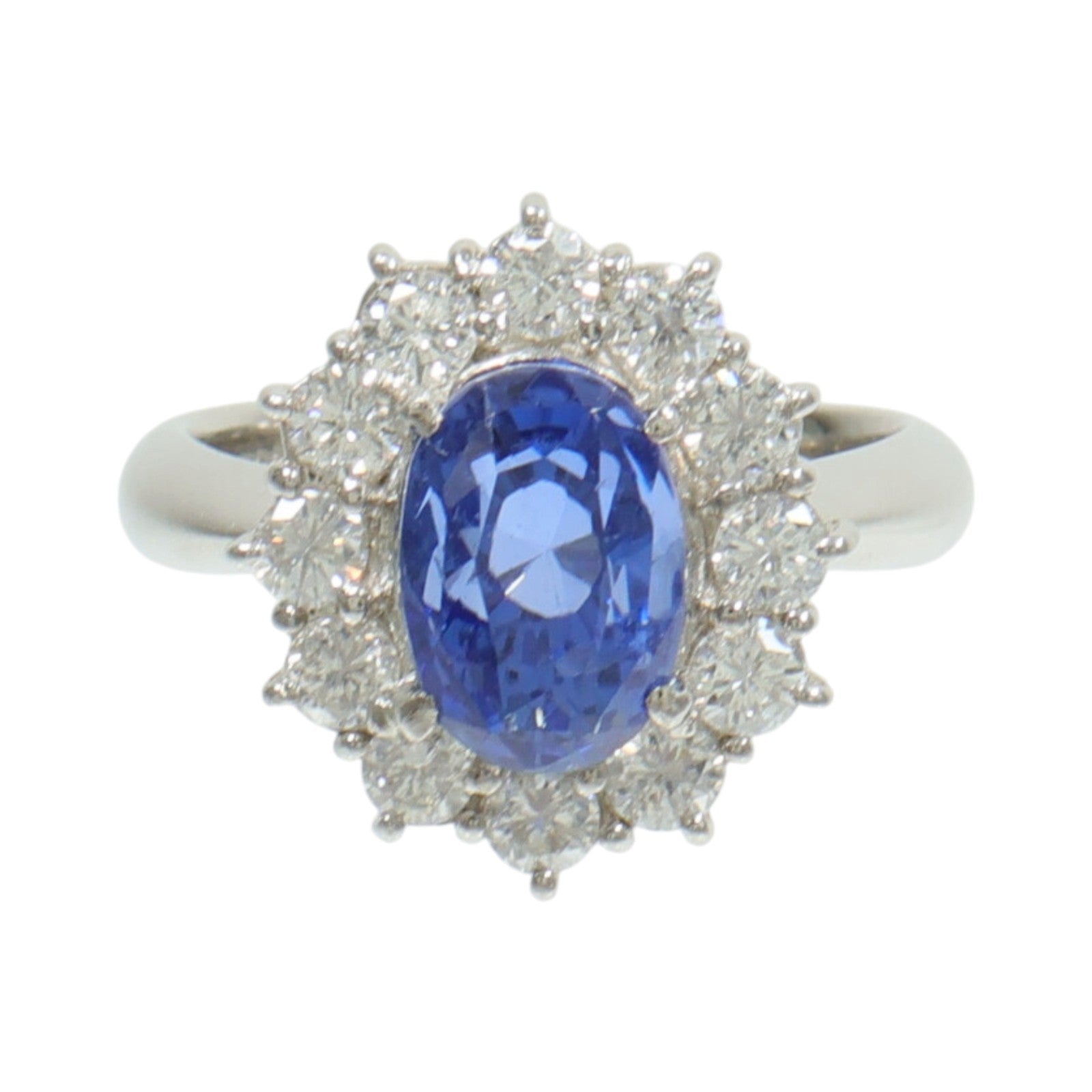 JEWELRY PT900鉑金Sapphire Diamond Ring藍寶石/鑽石戒指