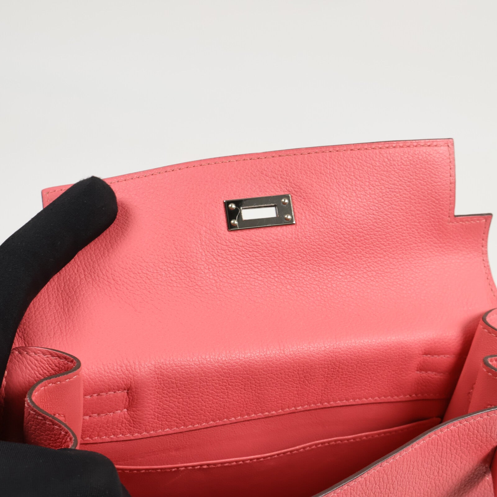 HERMES Evercolor皮革Kelly Danse肩背袋Rose Azalee