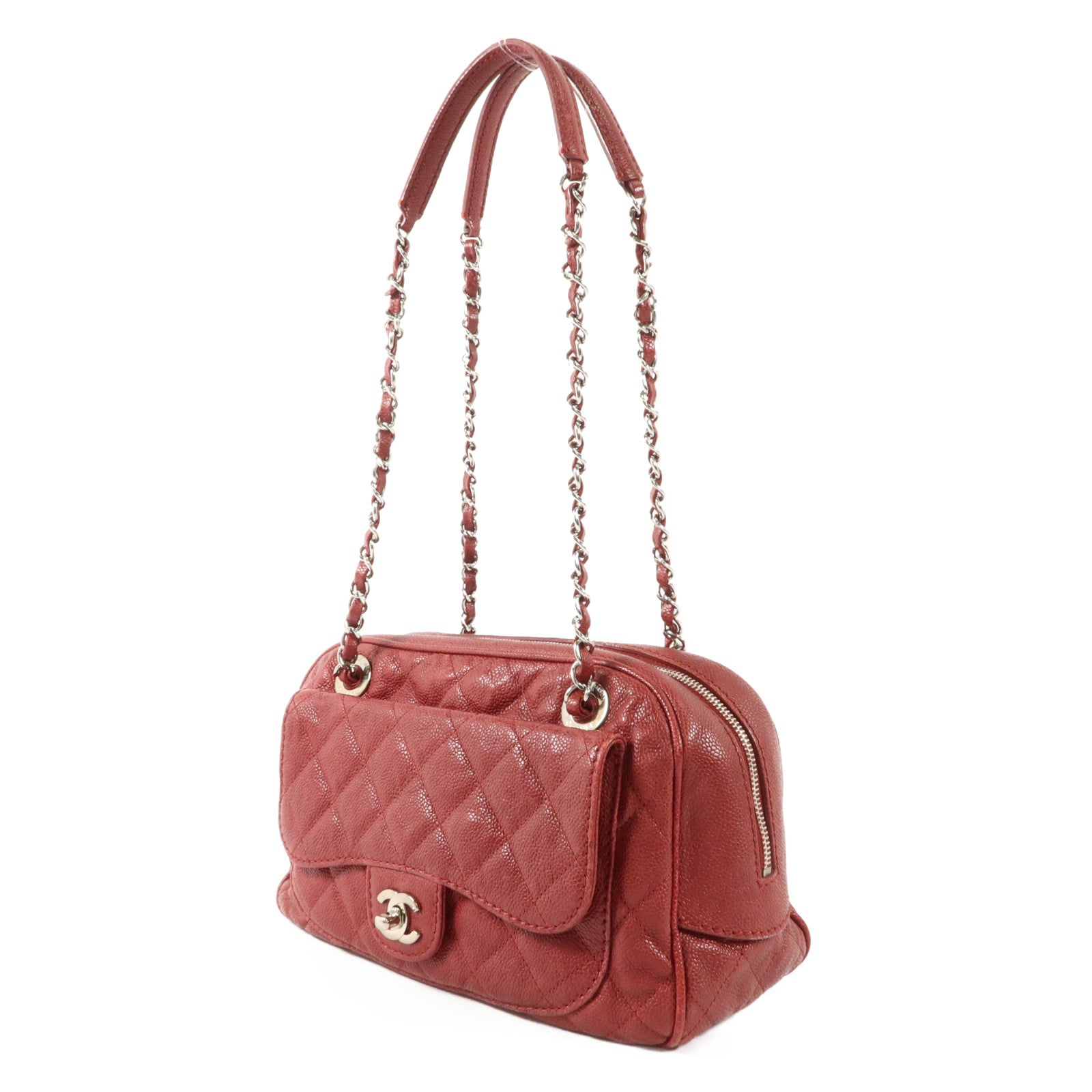 CHANEL 牛皮皮革Shoulder Bag鏈帶肩背袋