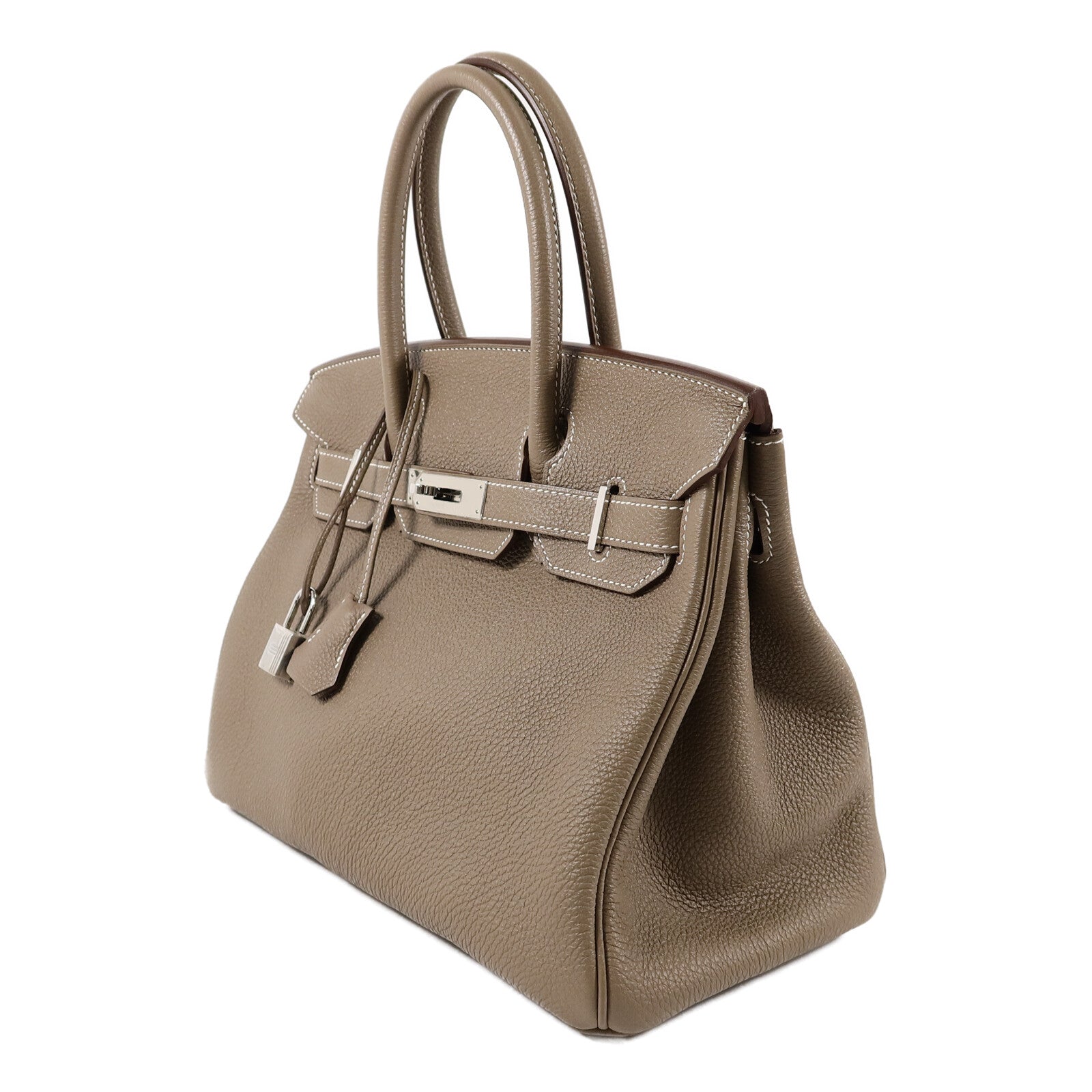 HERMES Togo皮革Birkin 30手挽袋Etoupe