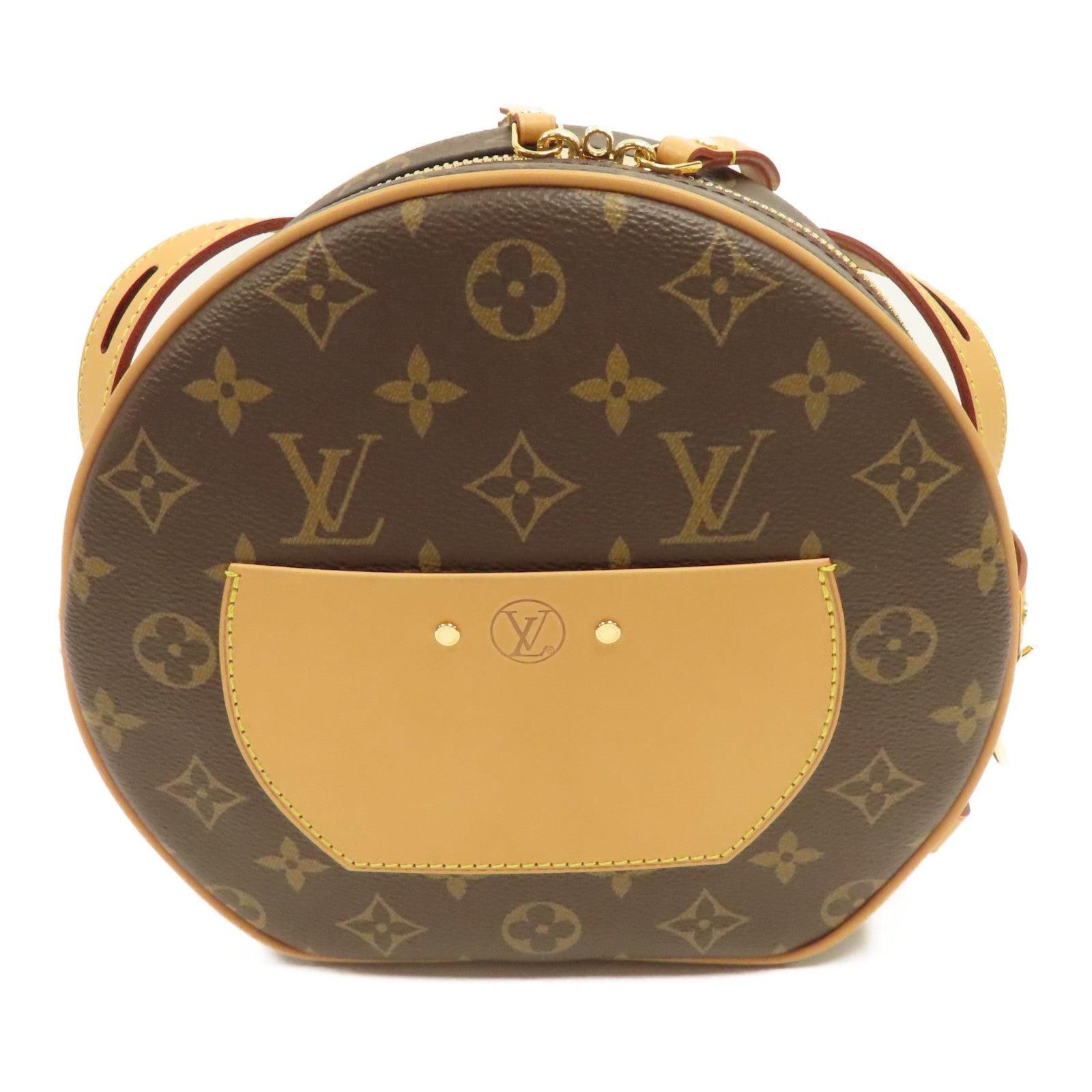 LOUIS VUITTON Monogram Boite Chapeau Souple MM金扣肩背袋啡色