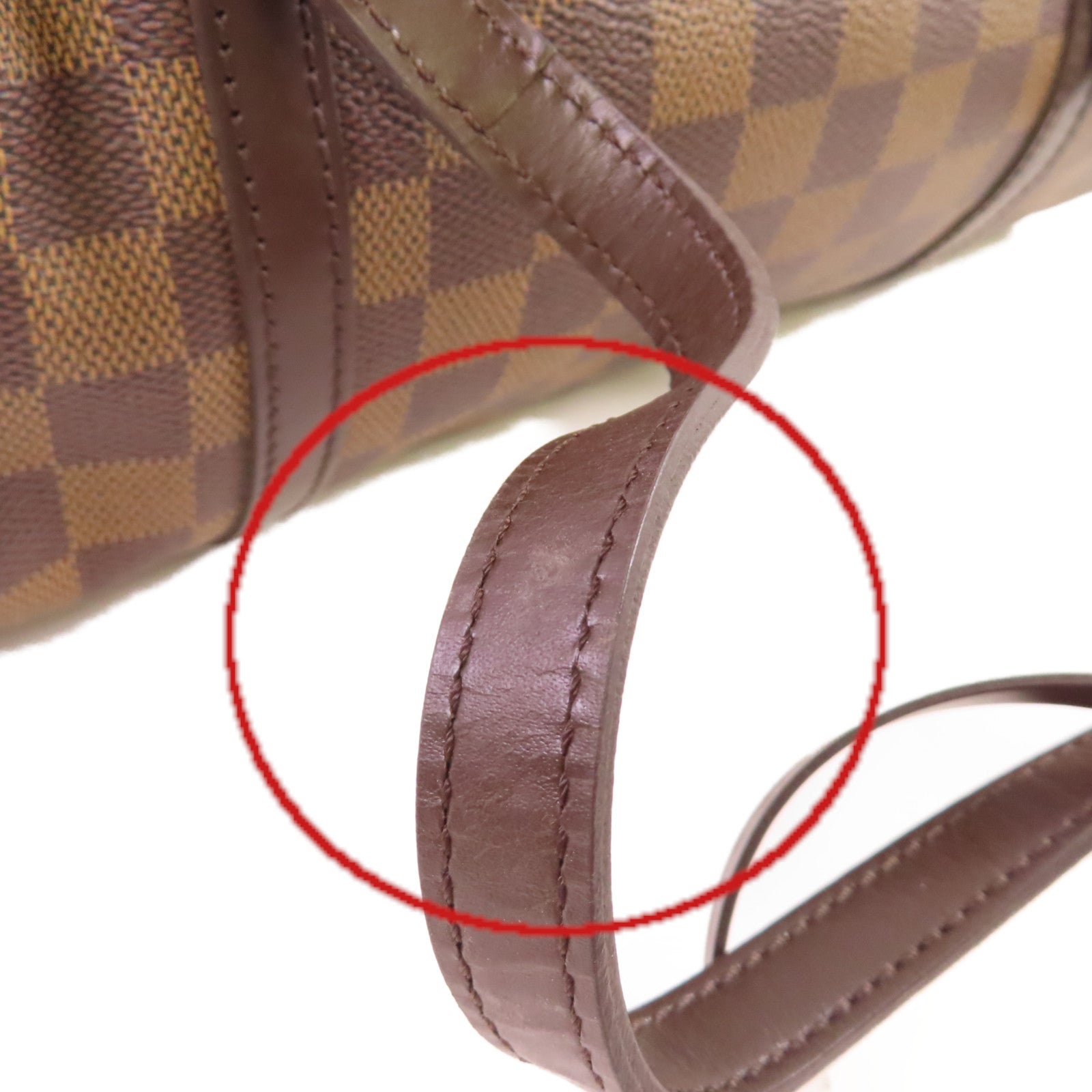 LOUIS VUITTON Damier Azur Papillon GM Shoulder Bag金扣肩背袋啡色