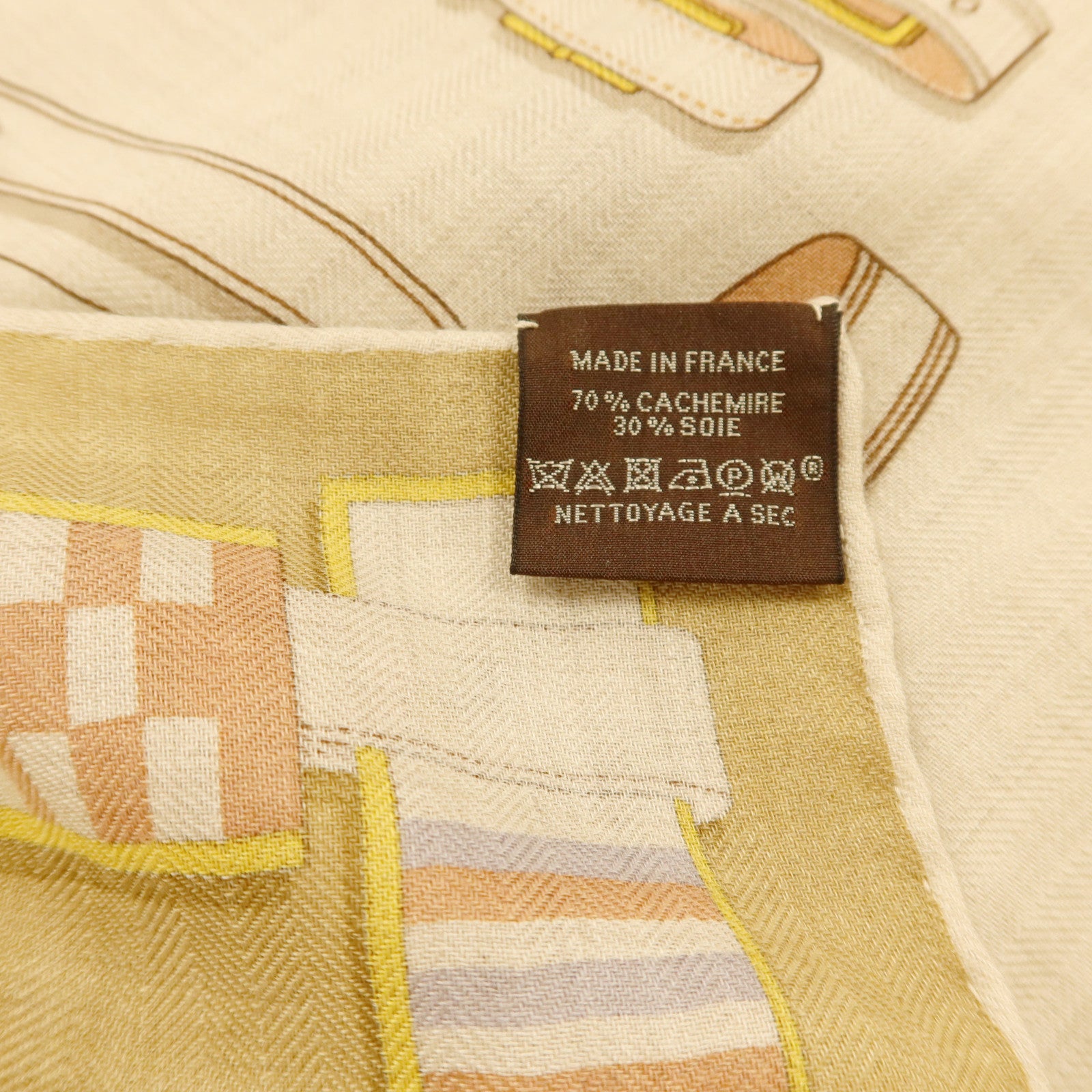 HERMES 羊絨/絲質Scarf 140x140絲巾