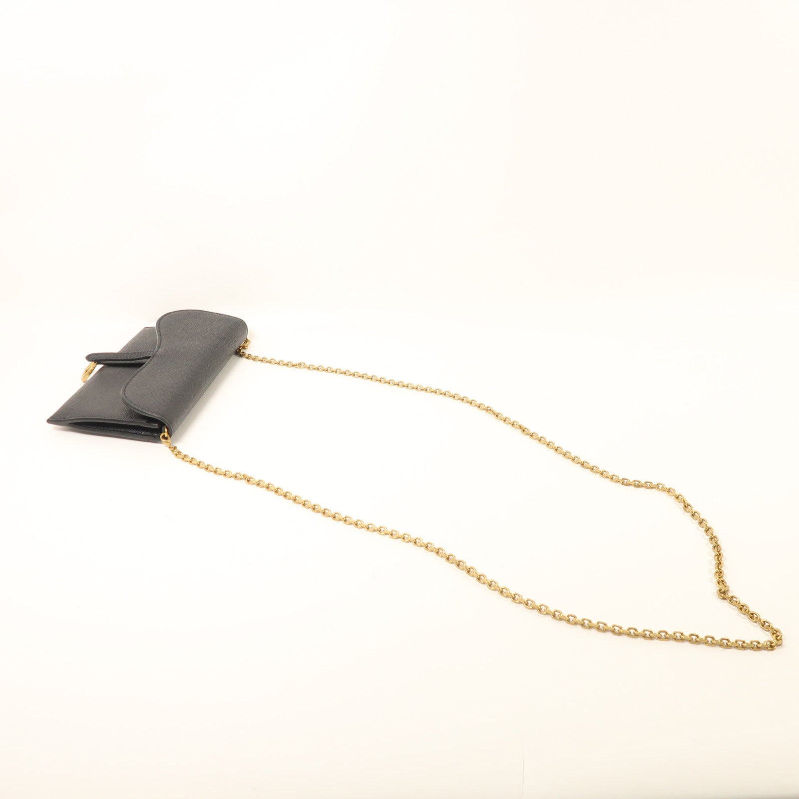 Dior 牛皮皮革Saddle Pouch With Chain金扣鏈帶肩背袋