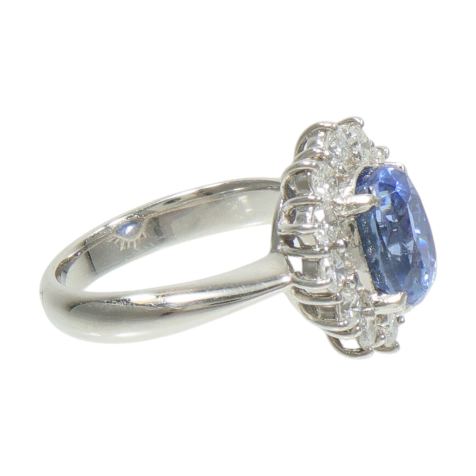 JEWELRY PT900鉑金Sapphire Diamond Ring藍寶石/鑽石戒指
