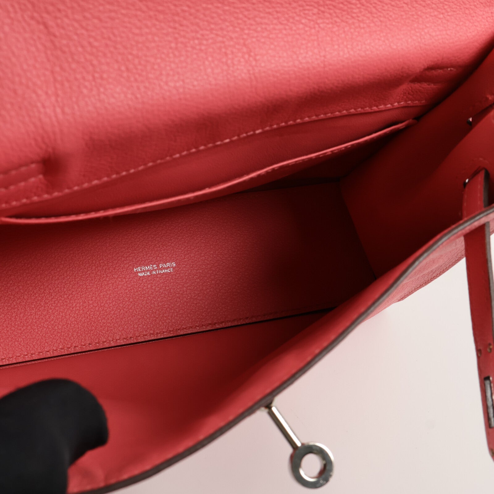 HERMES Evercolor皮革Kelly Danse肩背袋Rose Azalee