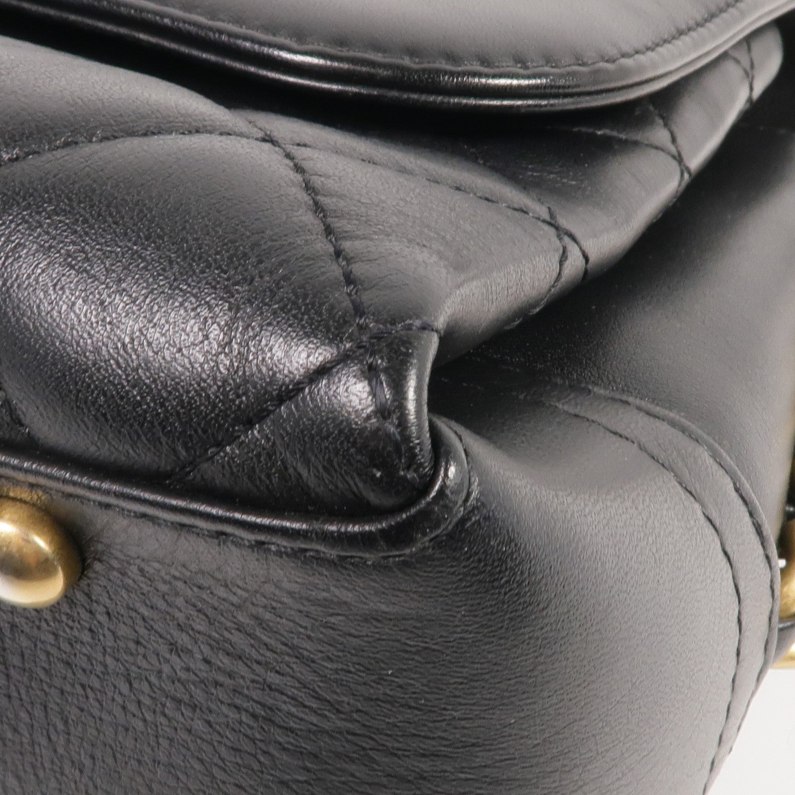 CHANEL 牛皮皮革Chain Shoulder Bag金扣鏈帶肩背袋