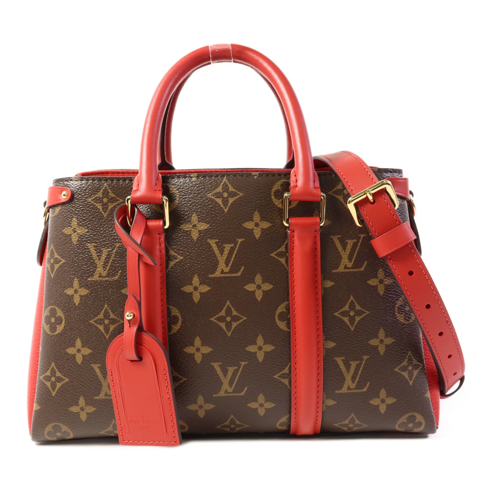 LOUIS VUITTON Monogram Soufflot BB金扣手挽肩背兩用袋