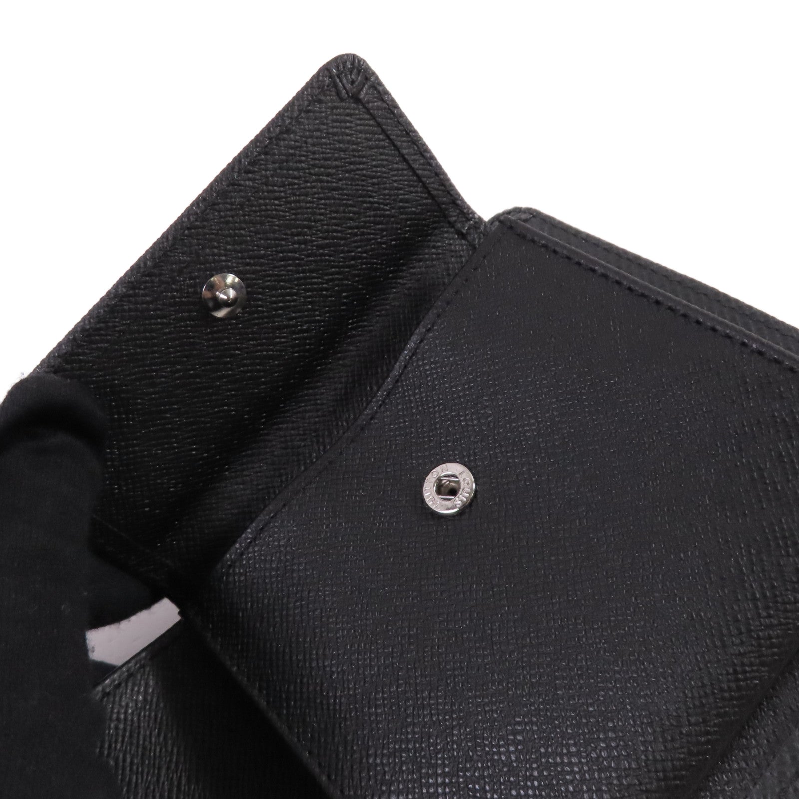 LOUIS VUITTON Taiga Portefeuille-Florin Compact Wallet短錢包黑色