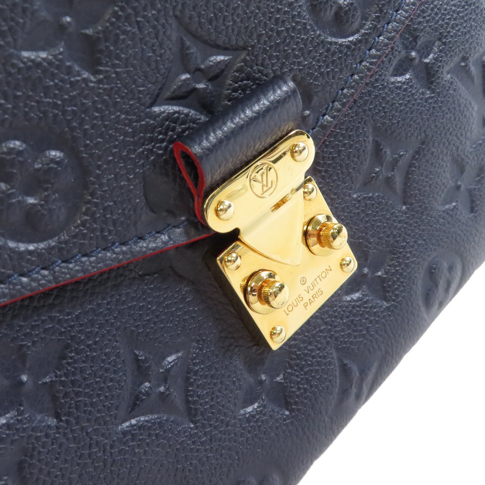 LOUIS VUITTON Monogram Empreinte Pochette Metis 2Way Shoulder Bag金扣手挽肩背兩用袋寶藍色/紅色