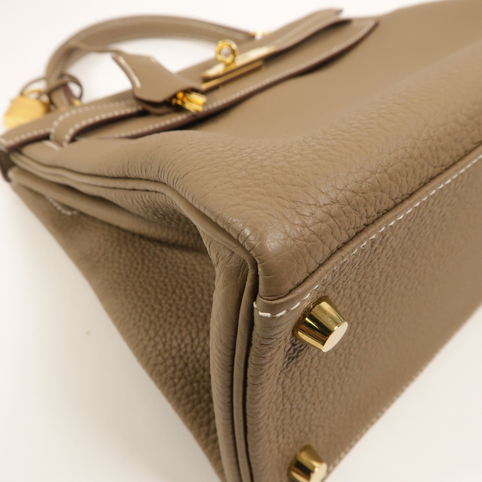 HERMES Togo皮革Kelly 28手挽肩背兩用袋Etoupe