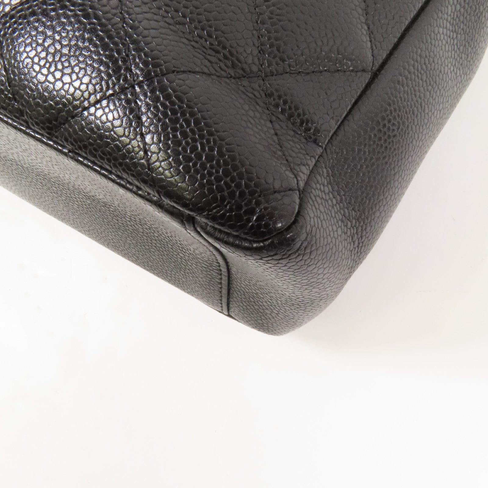 CHANEL 牛皮皮革Petite Shopping Tote金扣鏈帶肩背袋