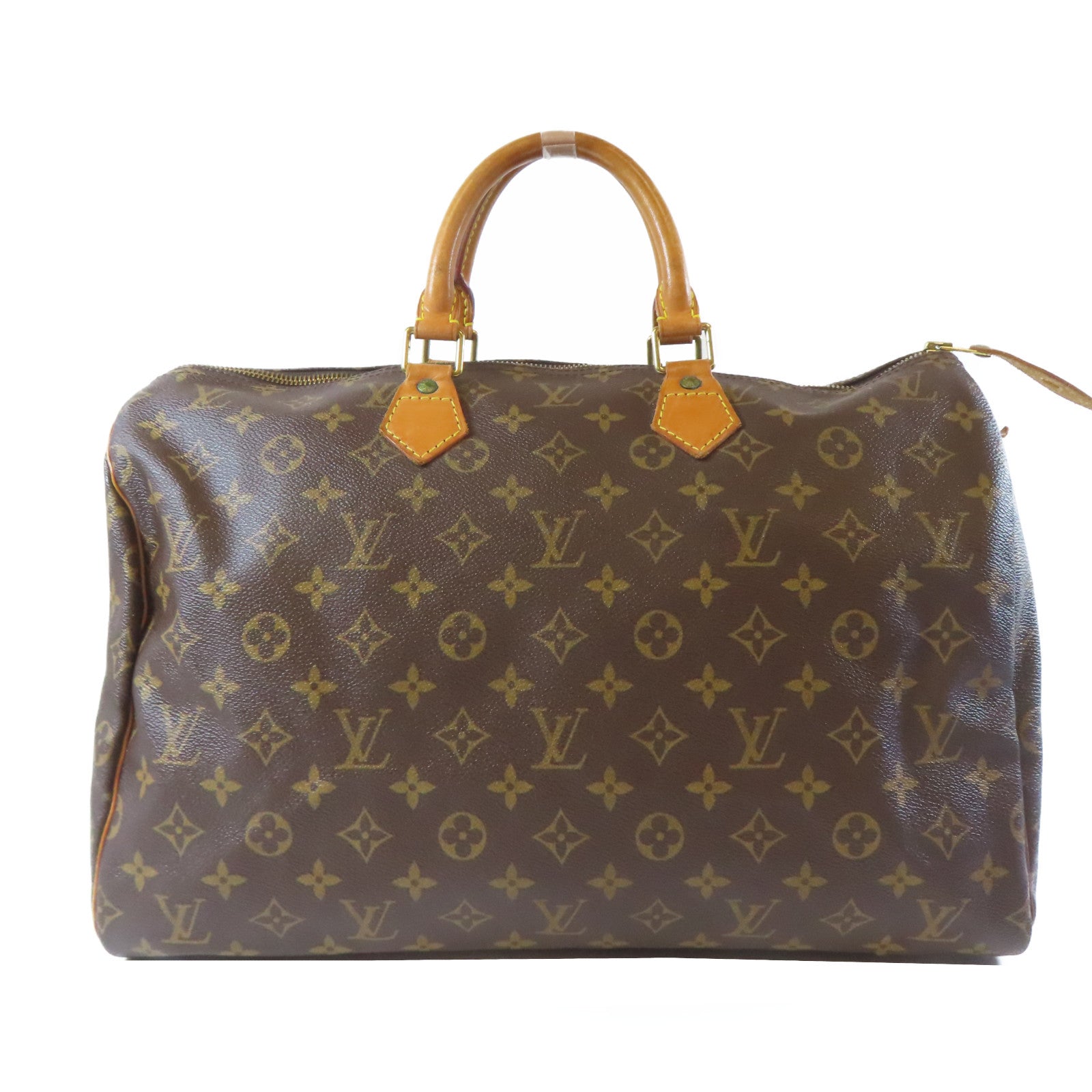 LOUIS VUITTON Monogram Speedy 40金扣手挽袋啡色