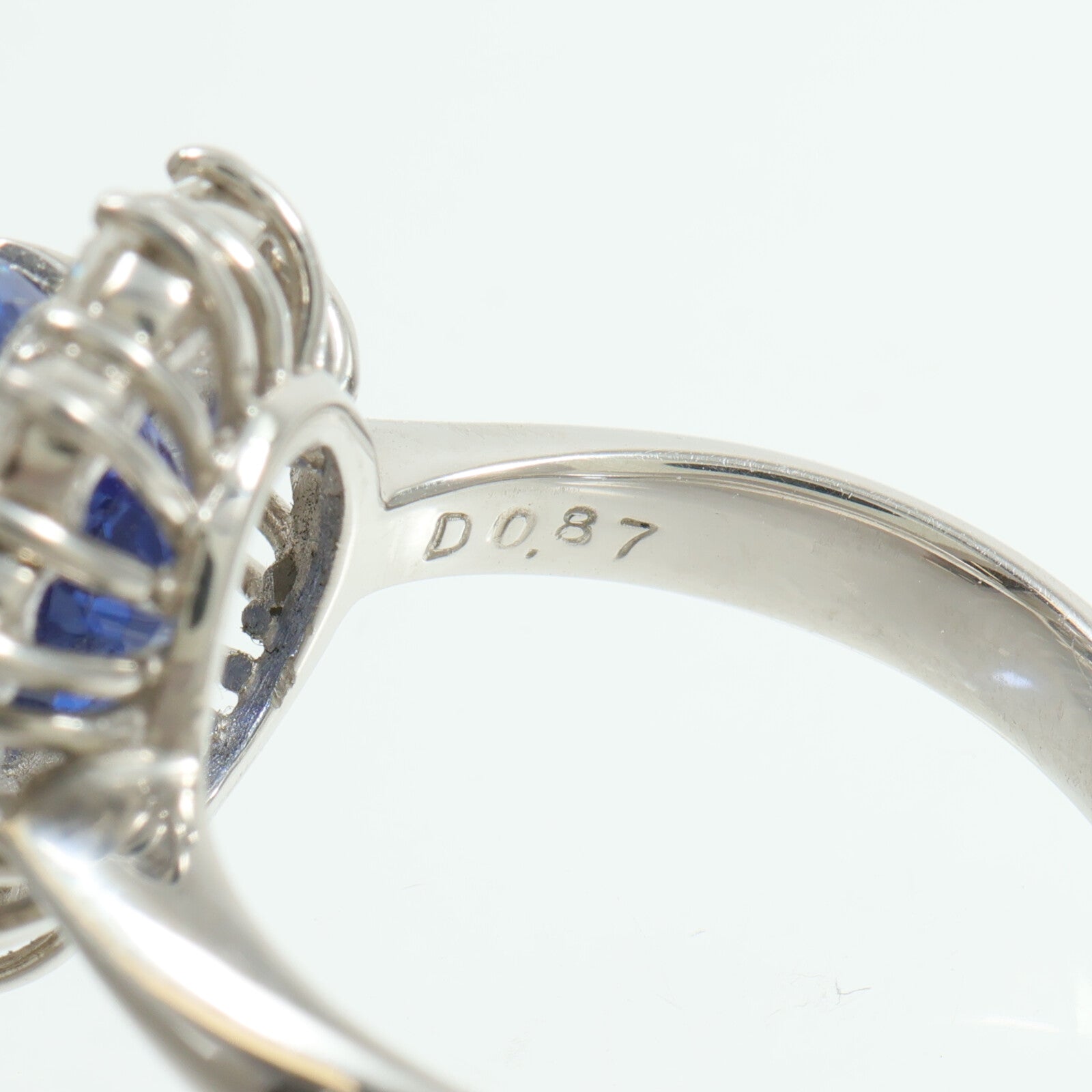 JEWELRY PT900鉑金Sapphire Diamond Ring藍寶石/鑽石戒指