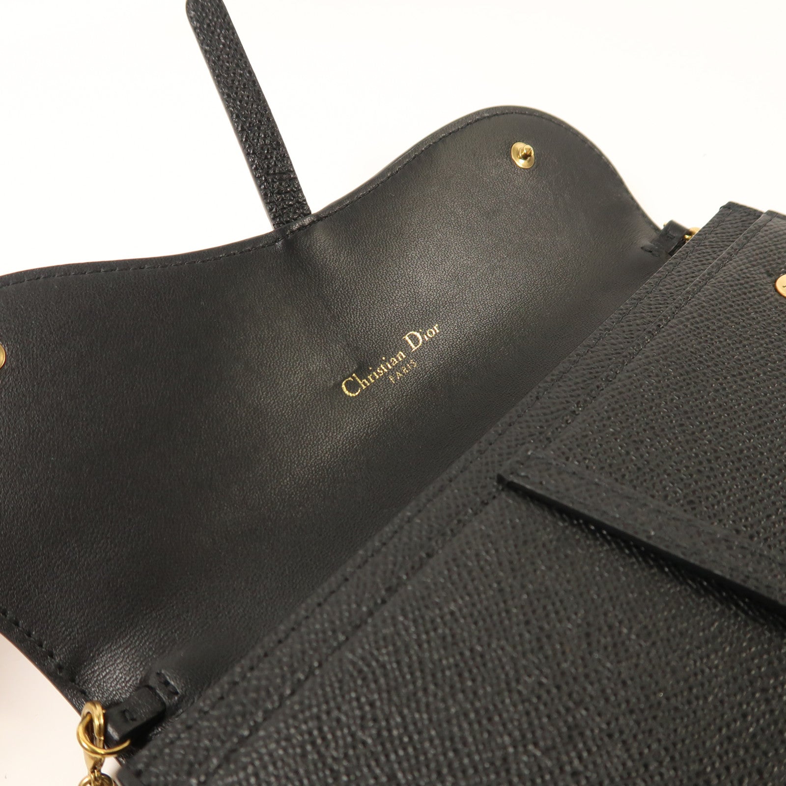 Dior 牛皮皮革Saddle Pouch With Chain金扣鏈帶肩背袋