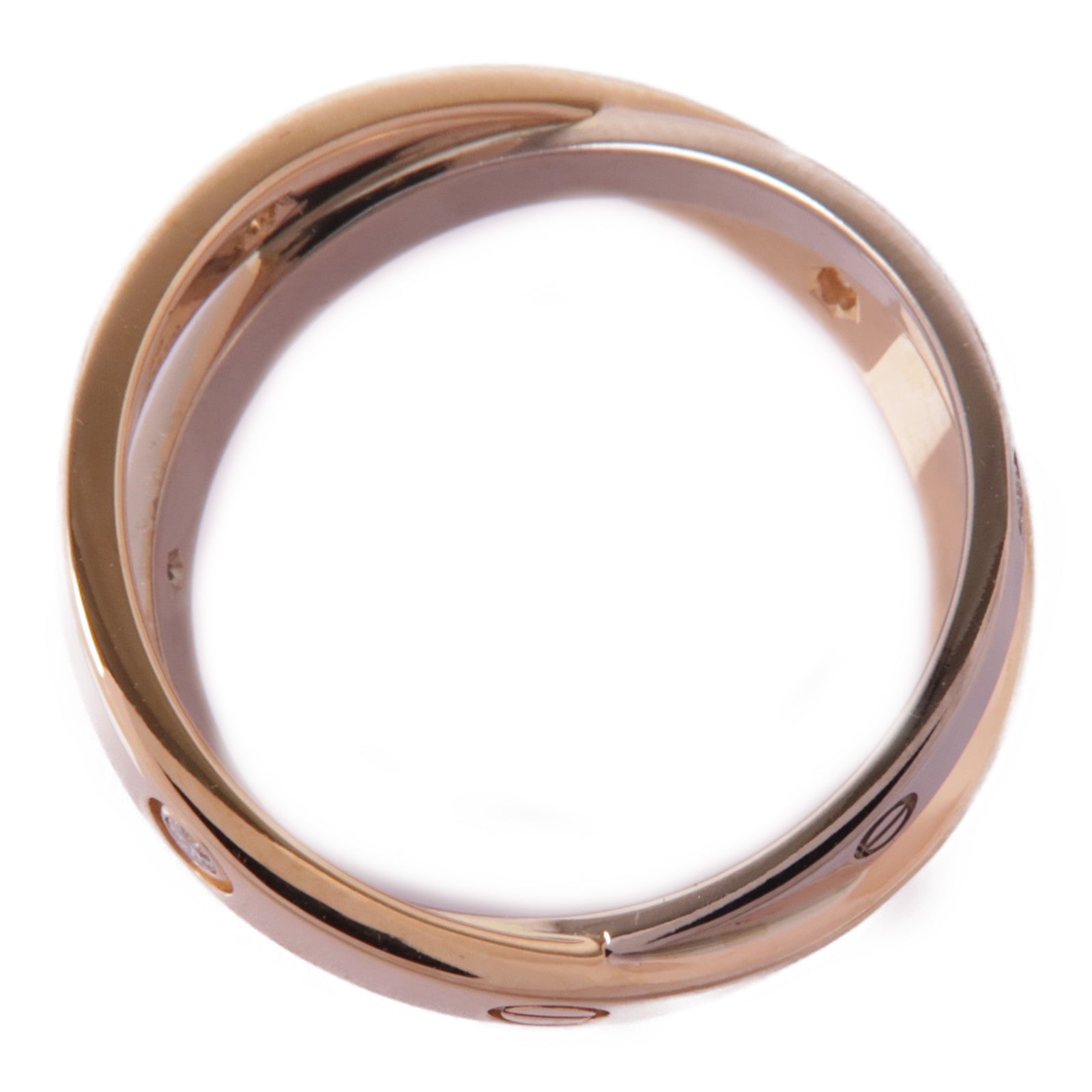 CARTIER 【激減優惠】18K白金/玫瑰金Love Be Love Ring 6P Diamond鑽石戒指Cartier#56/US#7.5