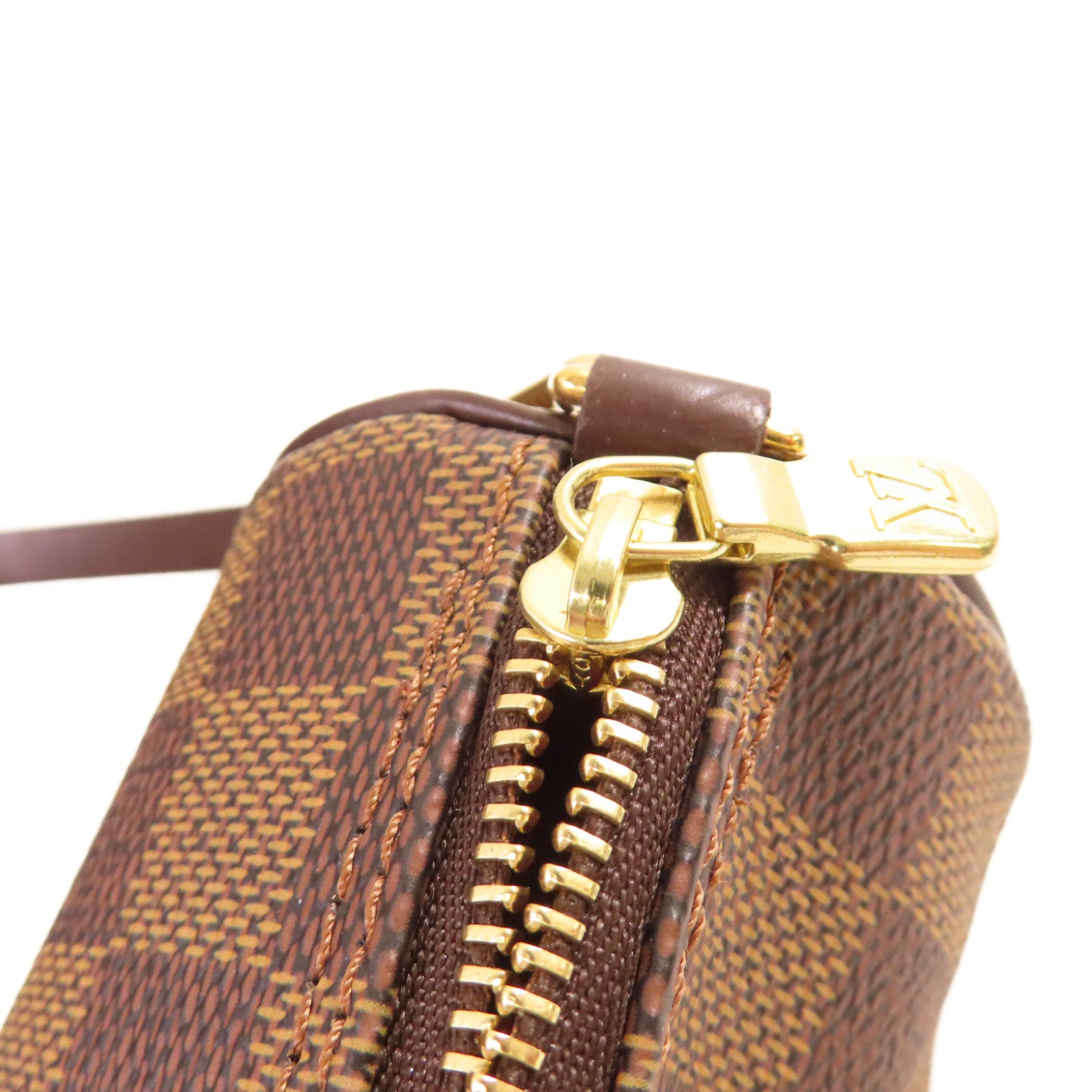 LOUIS VUITTON Damier Azur Papillon GM Shoulder Bag金扣肩背袋啡色