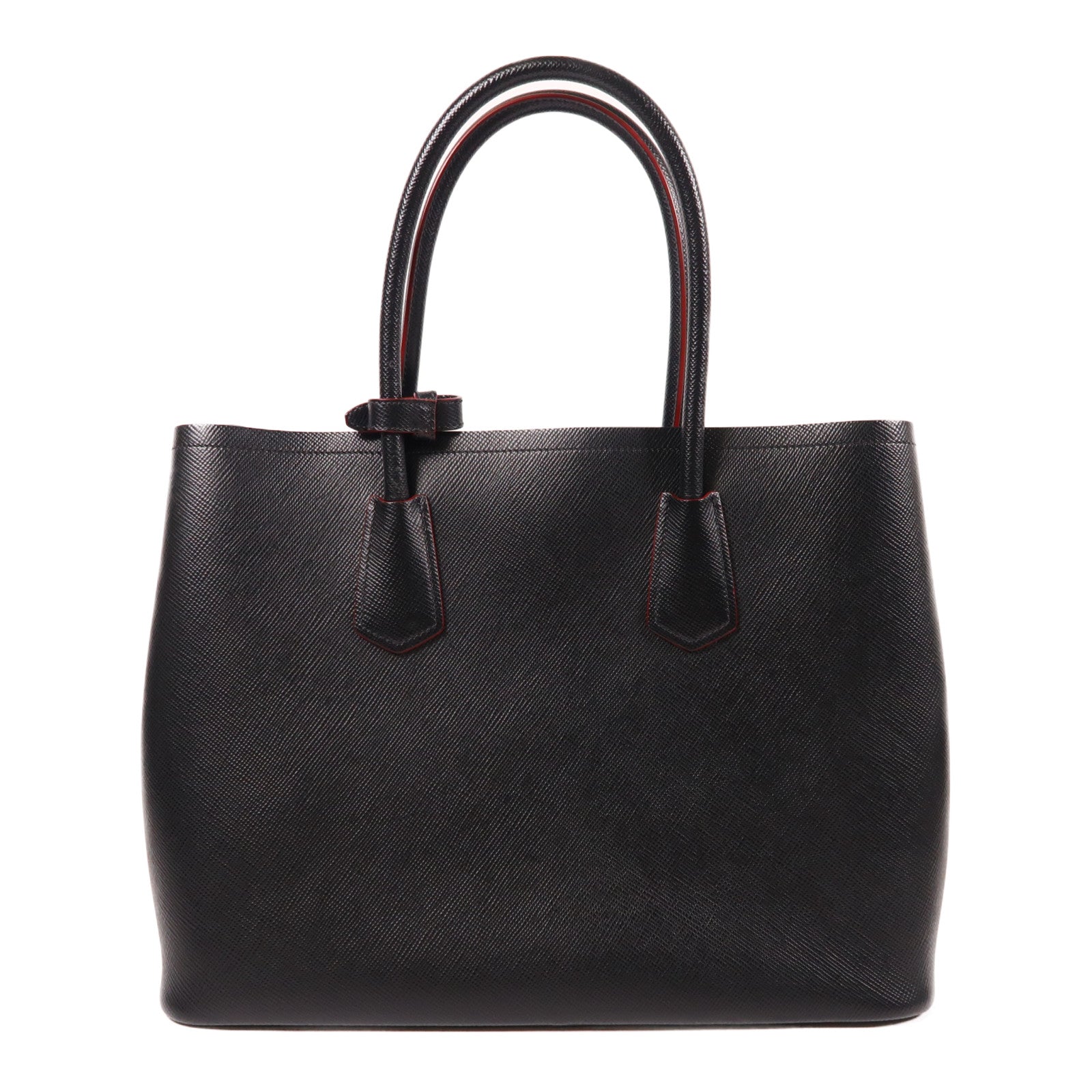 PRADA Saffiano皮革2 Way Shoulder金扣手挽肩背兩用袋