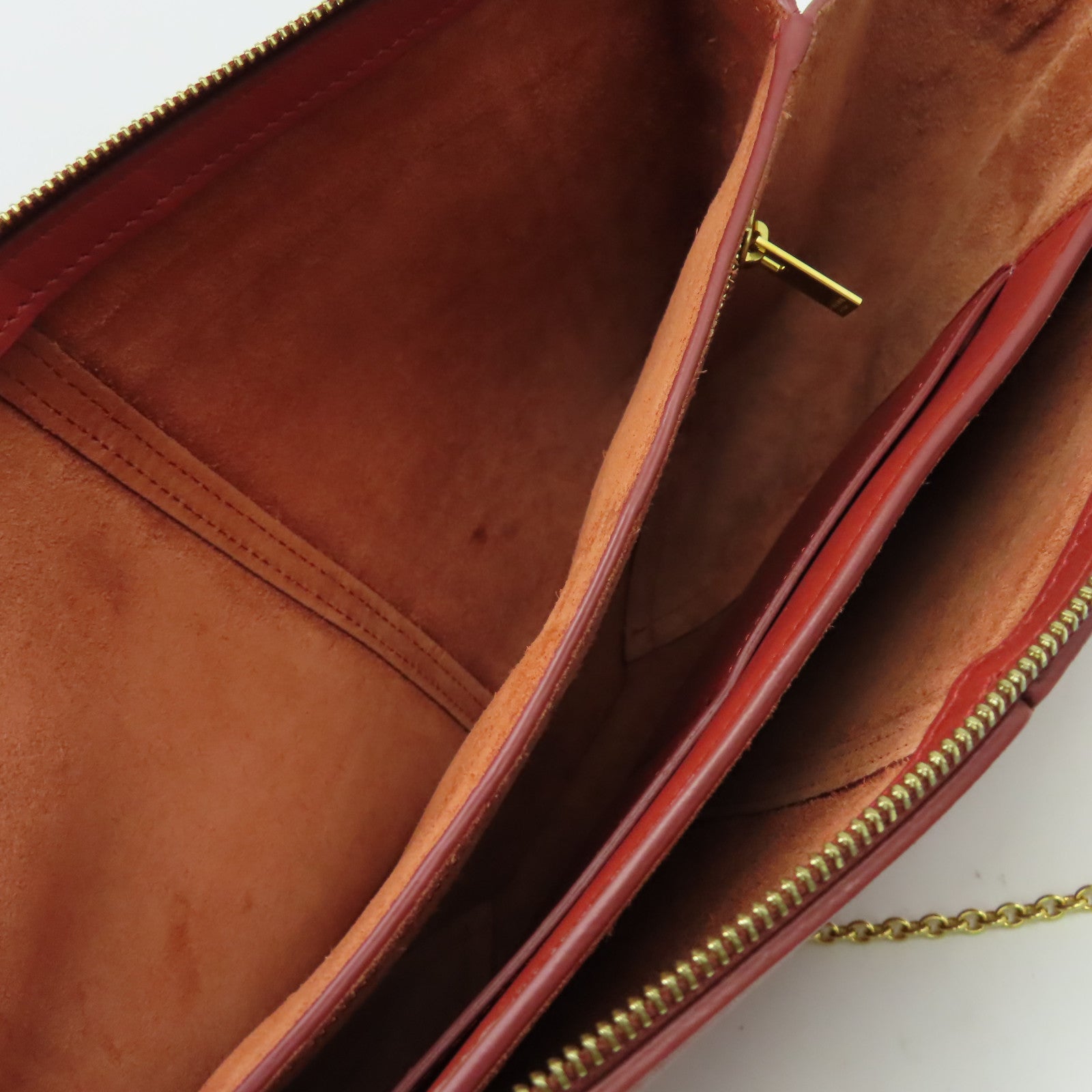 CELINE 【激減優惠】牛皮皮革Chain Shoulder Bag鏈帶肩背袋紅色