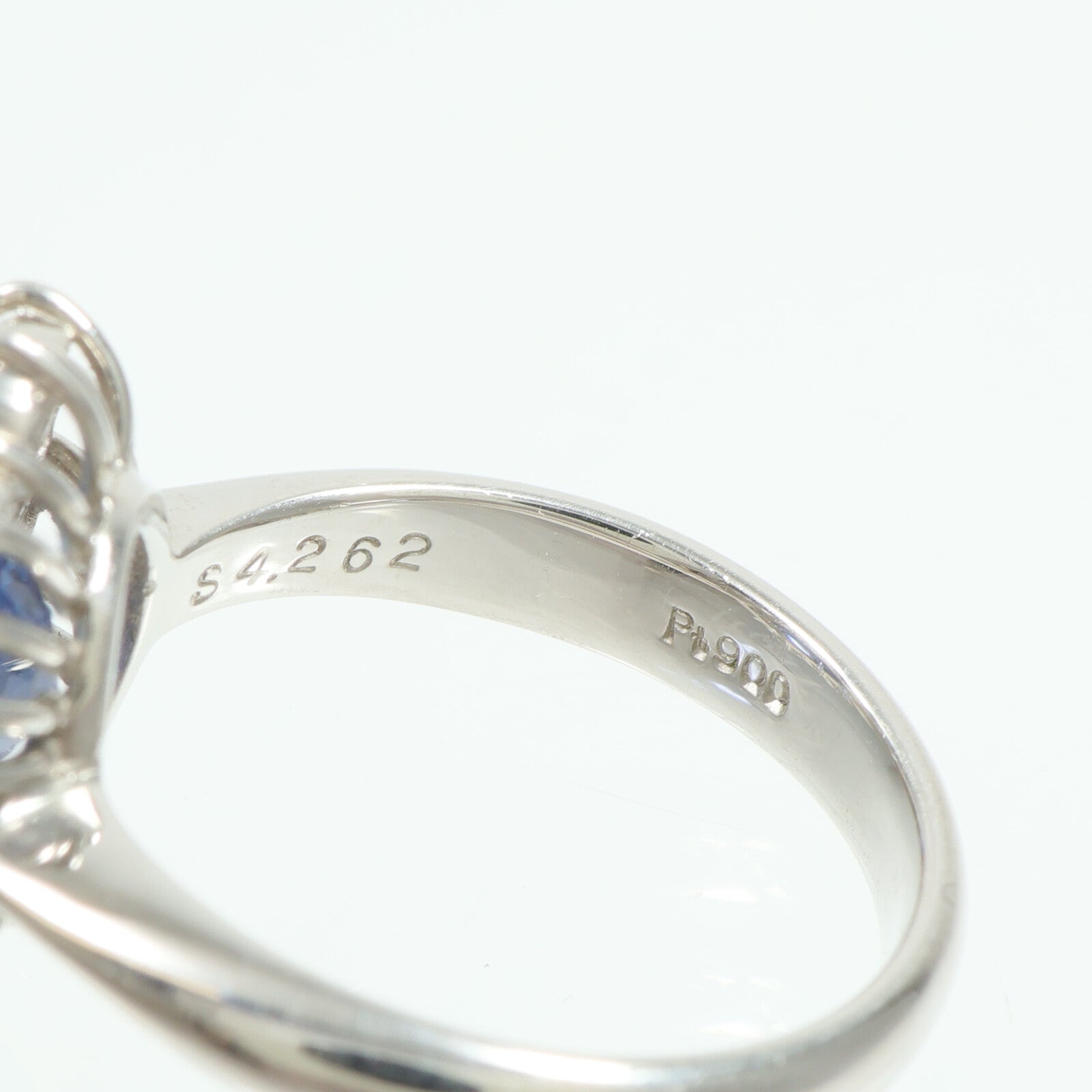 JEWELRY PT900鉑金Sapphire Diamond Ring藍寶石/鑽石戒指